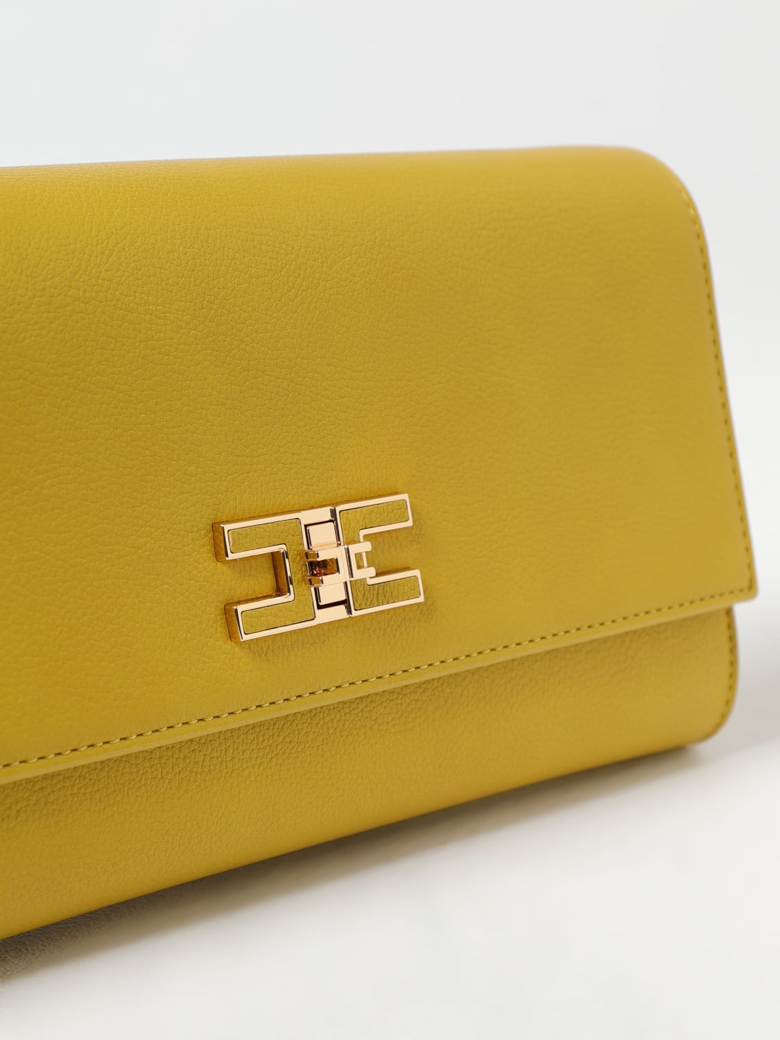ELISABETTA FRANCHI CLUTCH: Clutch Elisabetta Franchi in pelle sintetica , Giallo - Img 3