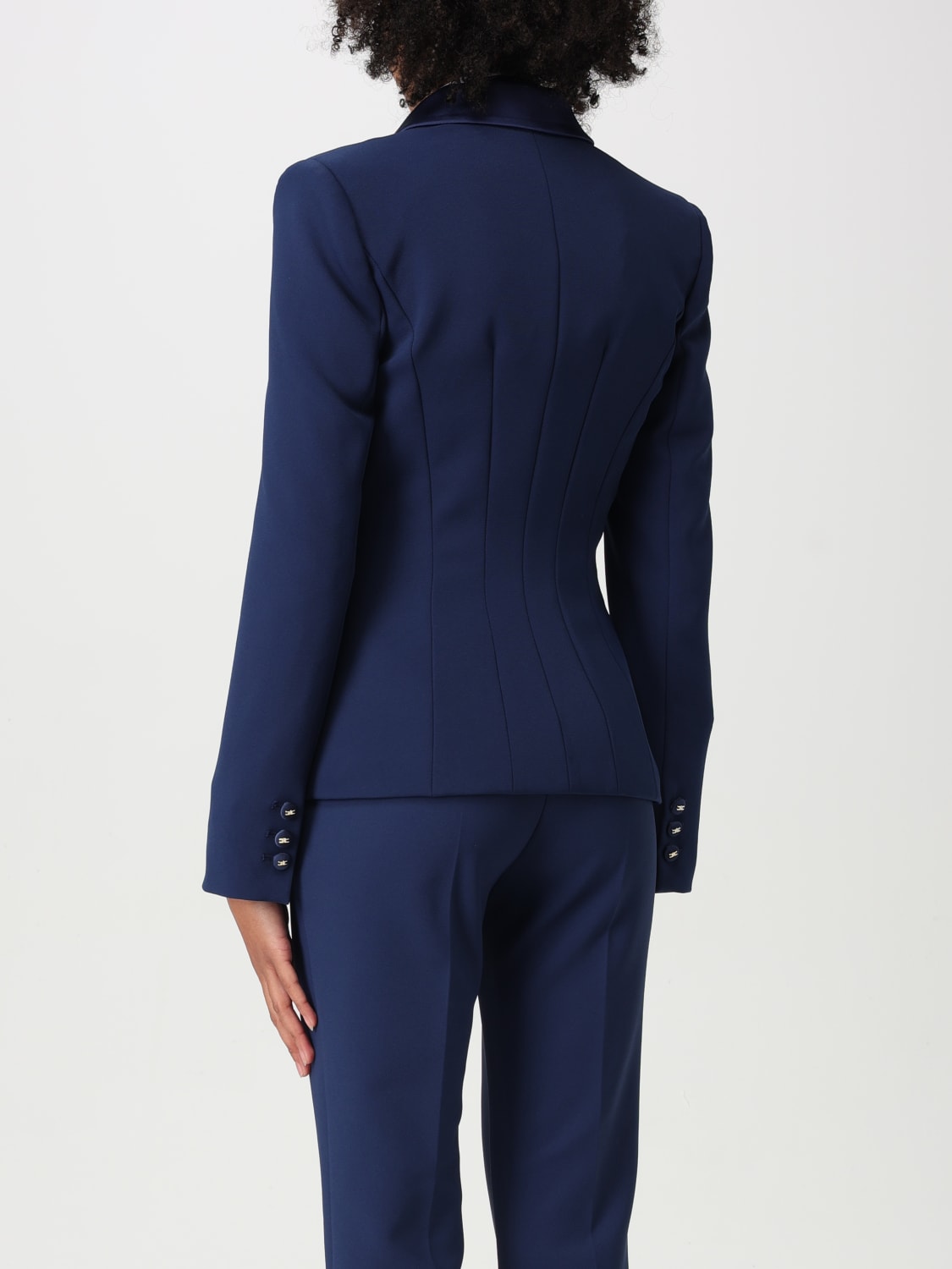 アウターその他 ELISABETTA FRANCHI Woman Blazer Blue GI142 DC8 ELISABETTA FRANCHI Woman Blazer Blue GI142 DC8 (ELISABETTA