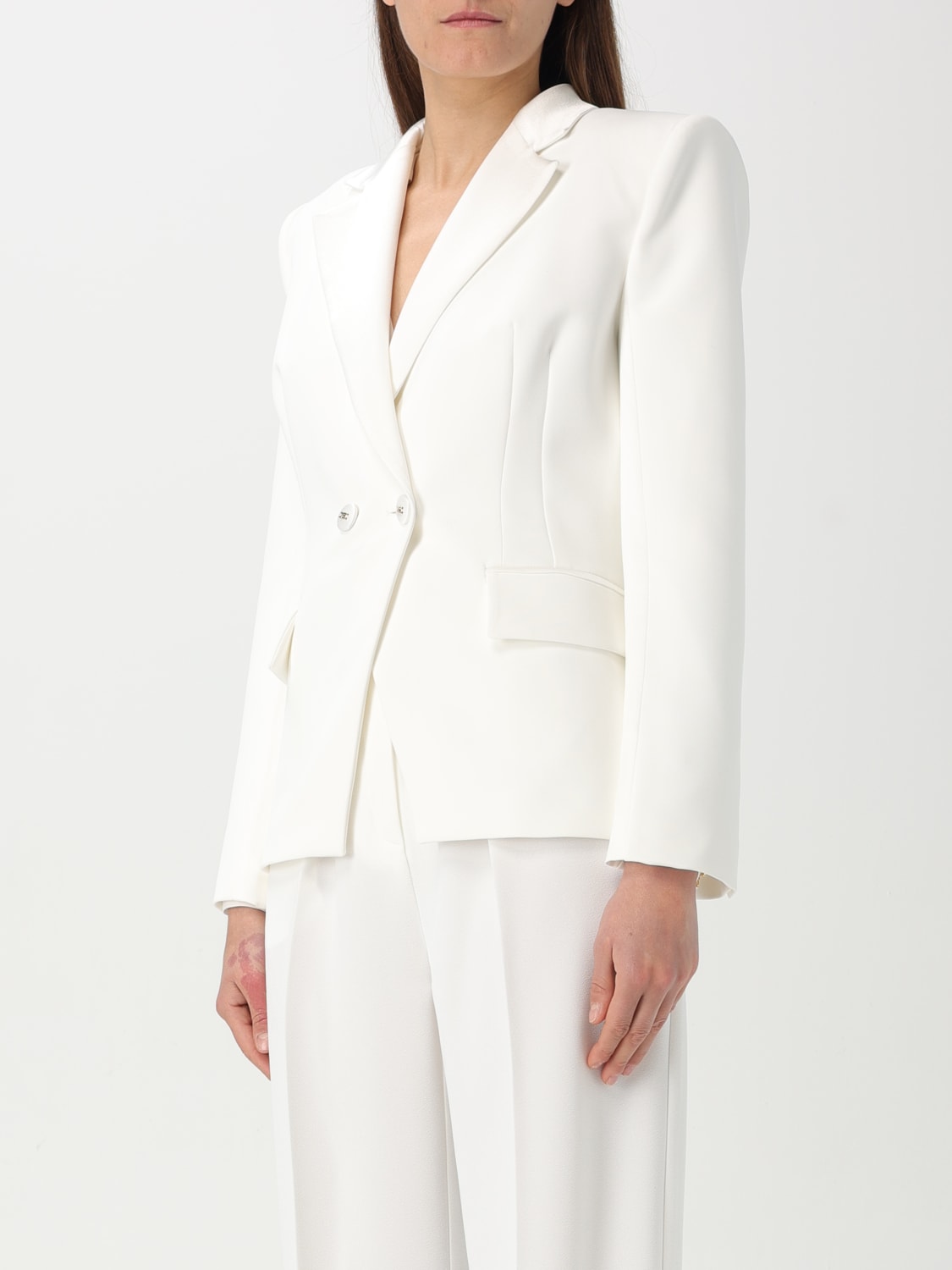 アウターその他 ELISABETTA FRANCHI Woman Blazer Ivory GI149 360 ELISABETTA FRANCHI: Blazer woman - Ivory | Elisabetta