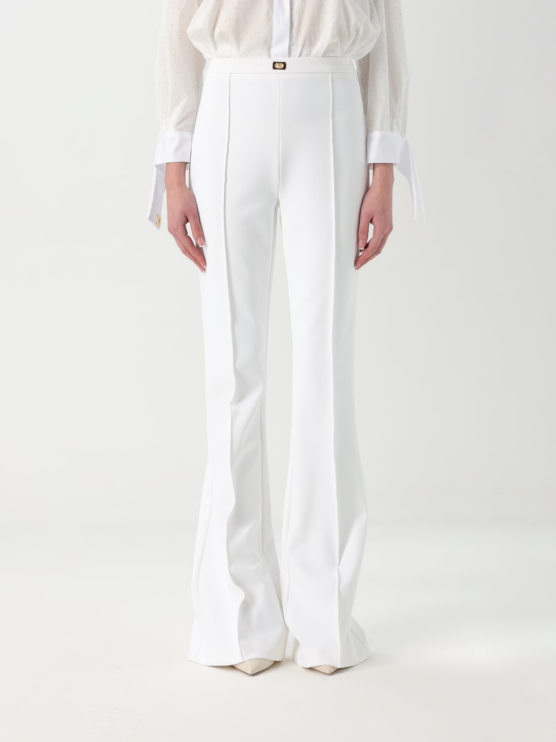 ELISABETTA FRANCHI PANTS: Pants woman Elisabetta Franchi, White - Img 1
