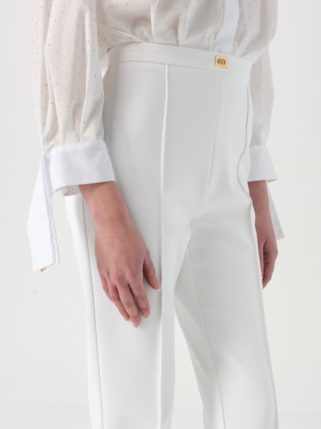 ELISABETTA FRANCHI PANTS: Pants woman Elisabetta Franchi, White - Img 3