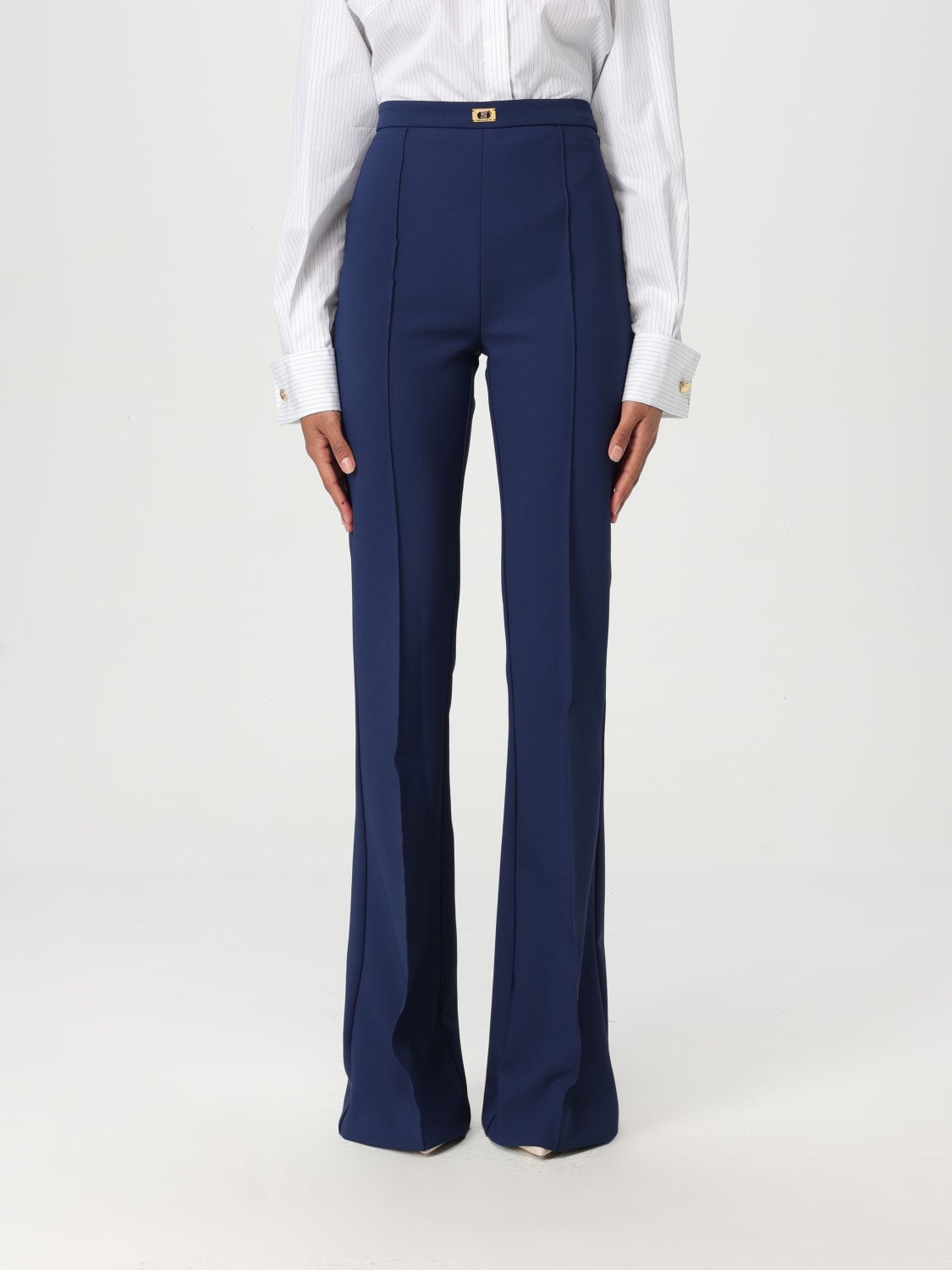 パンツ ELISABETTA FRANCHI Woman Pants Blue PA079 DC8 ELISABETTA FRANCHI: Pants woman - Blue | Elisabetta Franchi