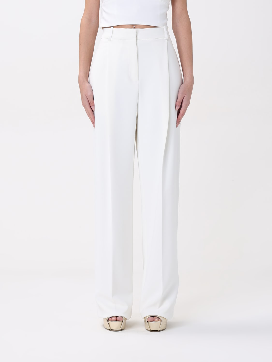 ELISABETTA FRANCHI PANTS: Pants woman Elisabetta Franchi, White - Img 1