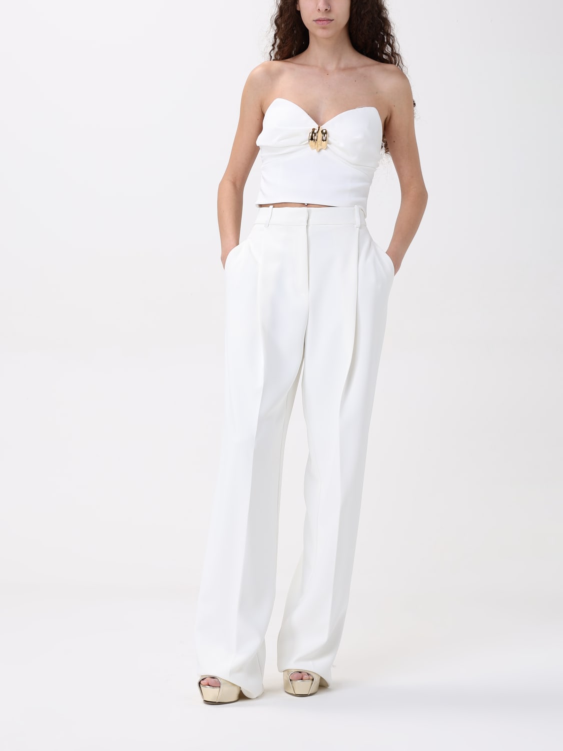 ELISABETTA FRANCHI PANTS: Pants woman Elisabetta Franchi, White - Img 2