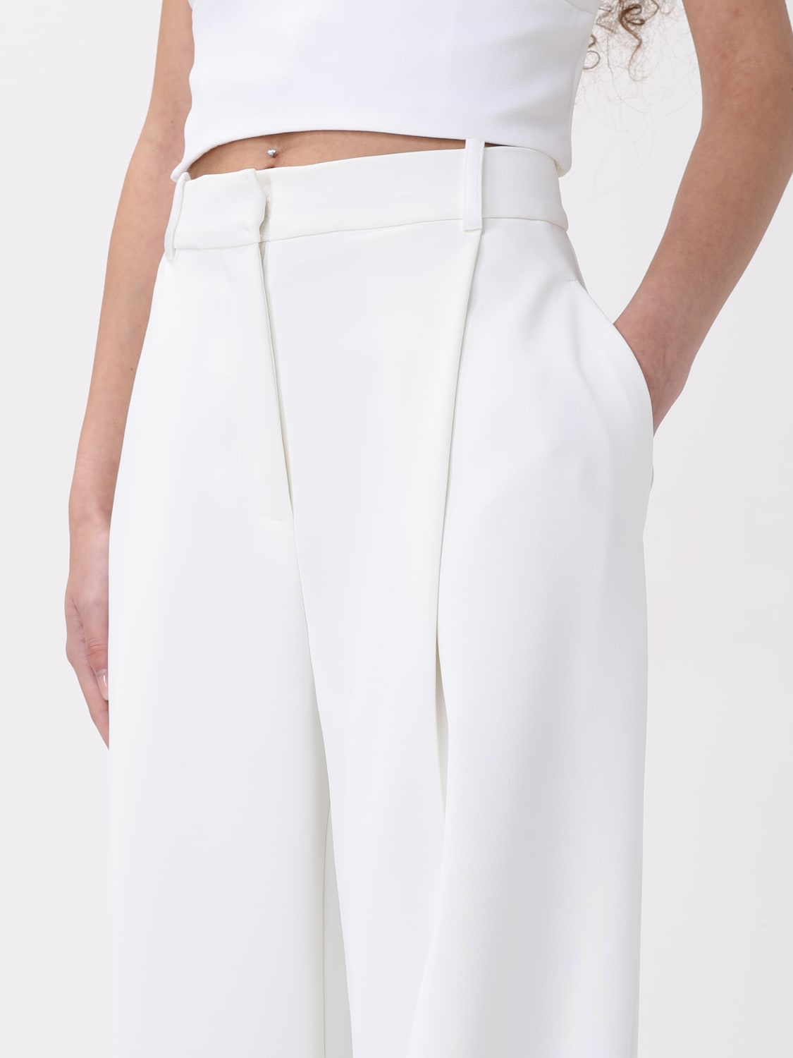ELISABETTA FRANCHI PANTS: Pants woman Elisabetta Franchi, White - Img 4