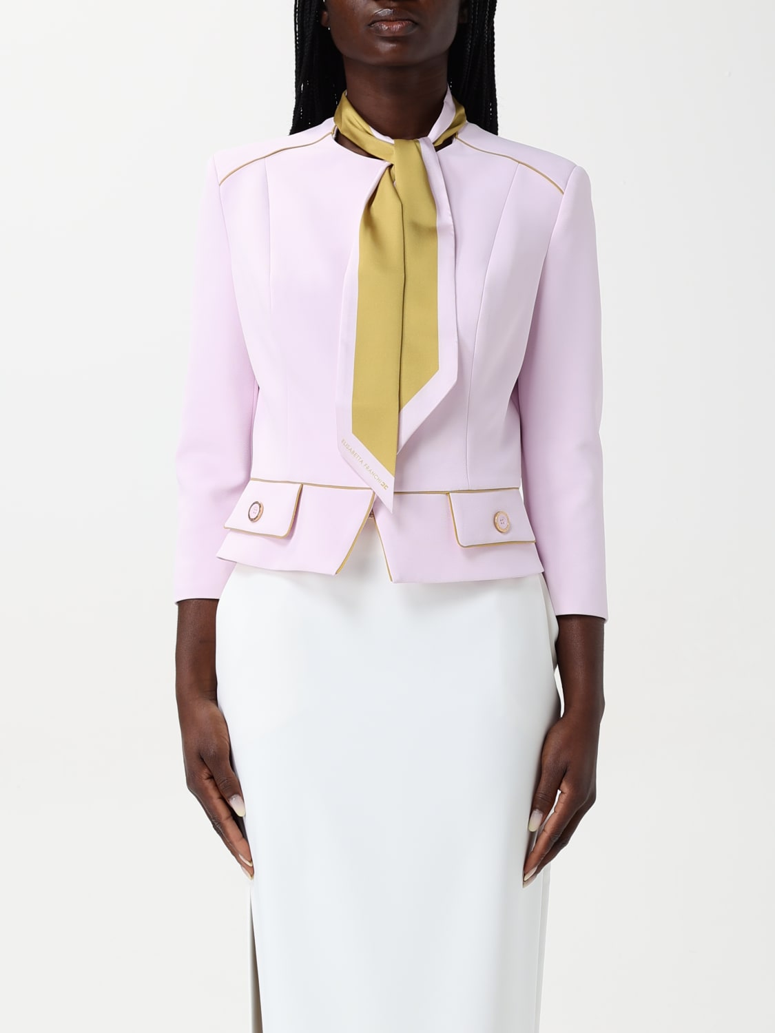 アウターその他 ELISABETTA FRANCHI Woman Blazer White GI147 360 ELISABETTA FRANCHI: Blazer woman - White | Elisabetta