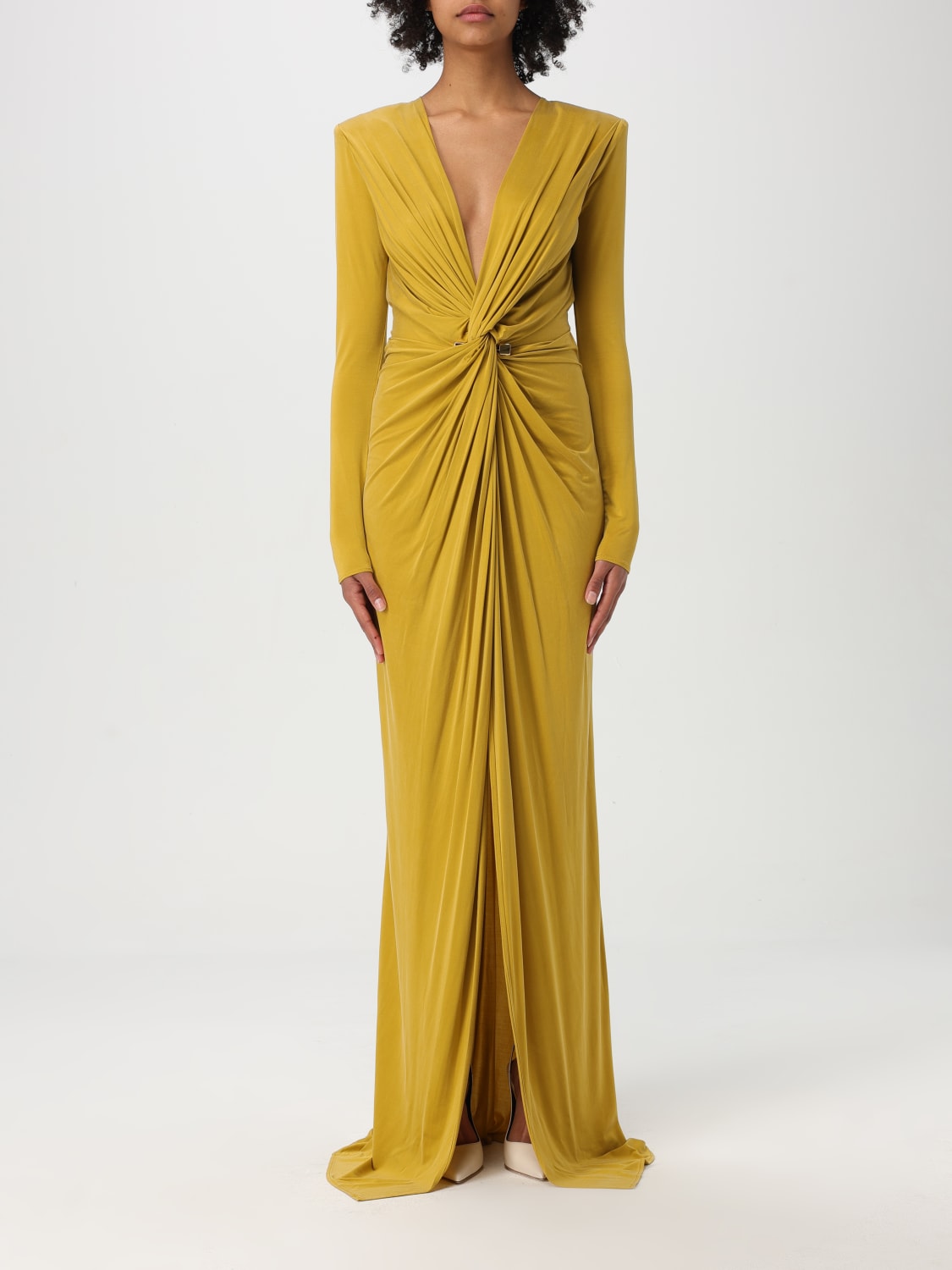 ワンピース ELISABETTA FRANCHI Woman Dress Ocher ABR24 DC6 ELISABETTA FRANCHI: Dress woman - Ocher | Elisabetta Franchi