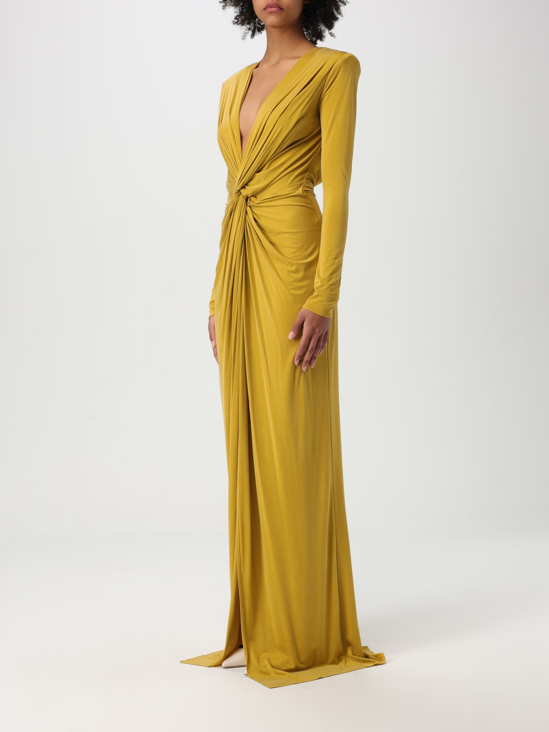 ワンピース ELISABETTA FRANCHI Woman Dress Ocher ABR24 DC6 ELISABETTA FRANCHI: Dress woman - Ocher | Elisabetta Franchi