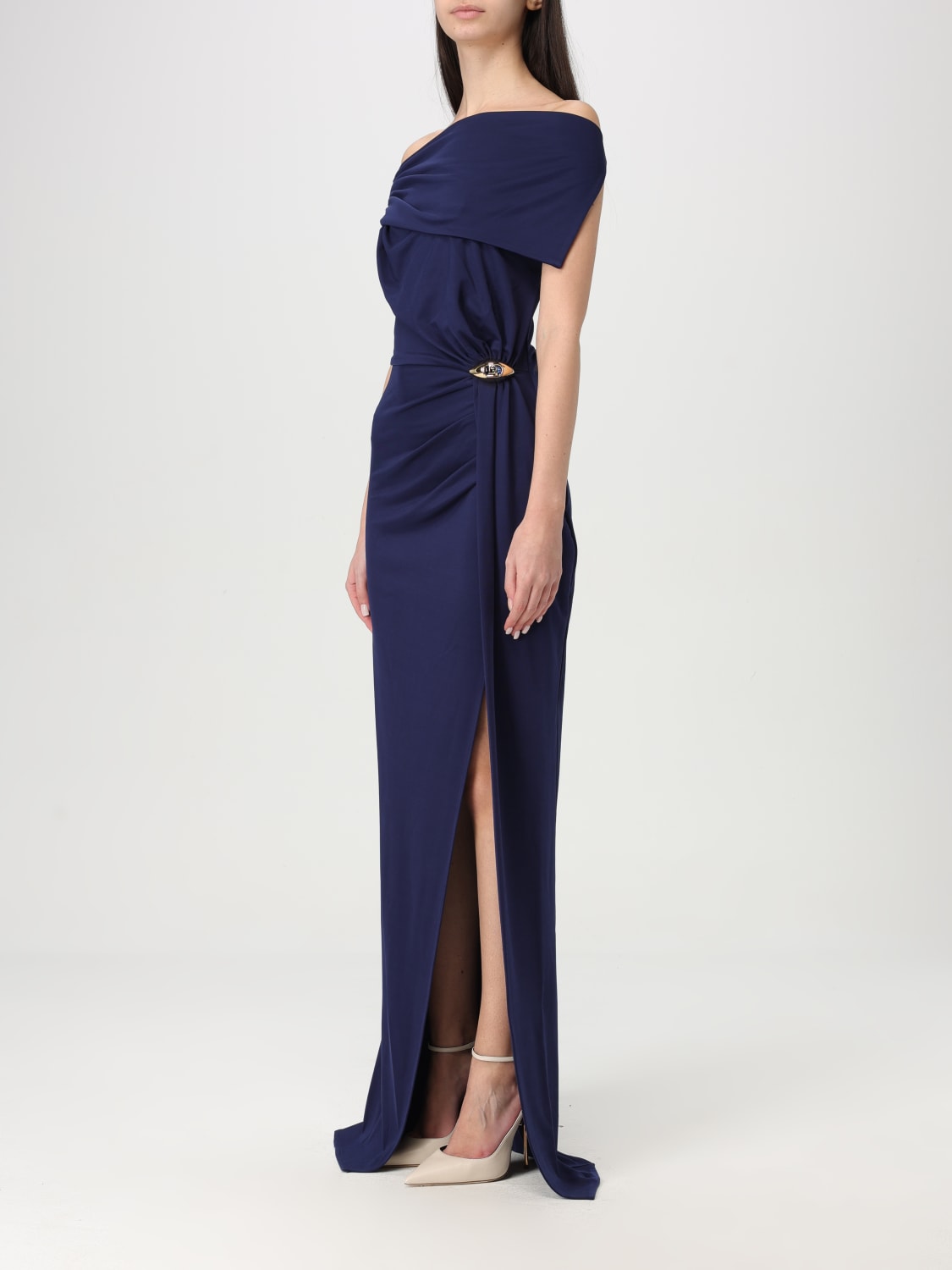 ELISABETTA FRANCHI DRESS: Dress woman Elisabetta Franchi, Blue - Img 3