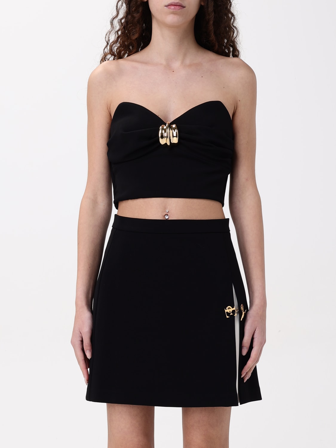 ELISABETTA FRANCHI: Top woman - Black | Elisabetta Franchi