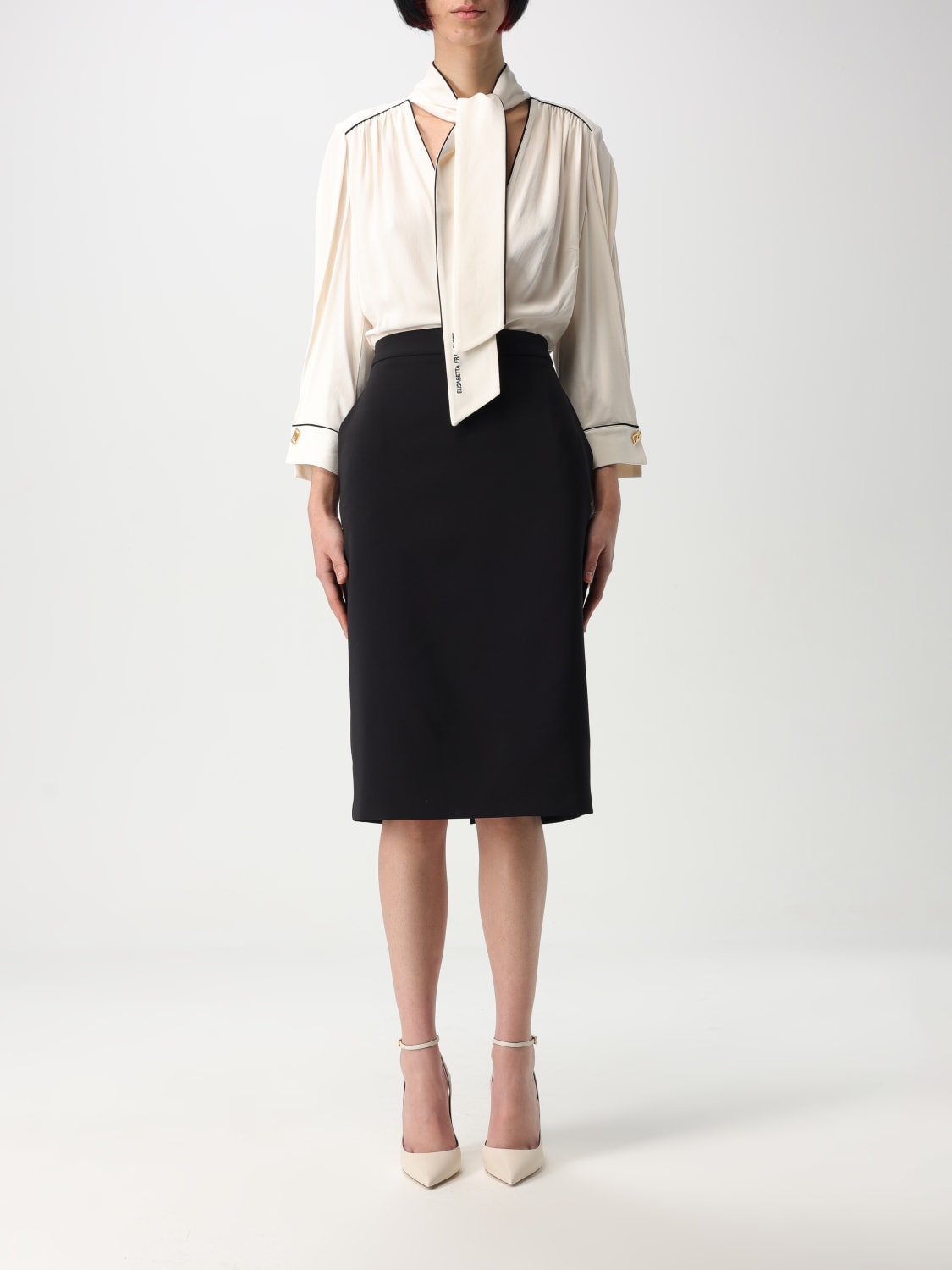 ワンピース ELISABETTA FRANCHI Woman Dress Yellow Cream ABS22 E84 ELISABETTA FRANCHI: Dress woman - Yellow Cream | Elisabetta