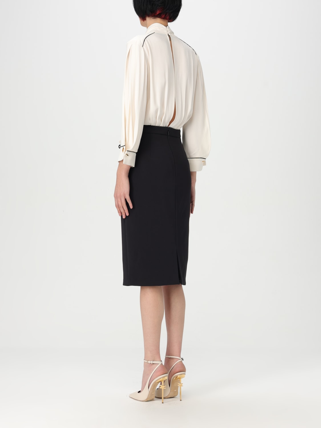 ELISABETTA FRANCHI KLEID: Kleider damen Elisabetta Franchi, Yellow Cream - Img 2