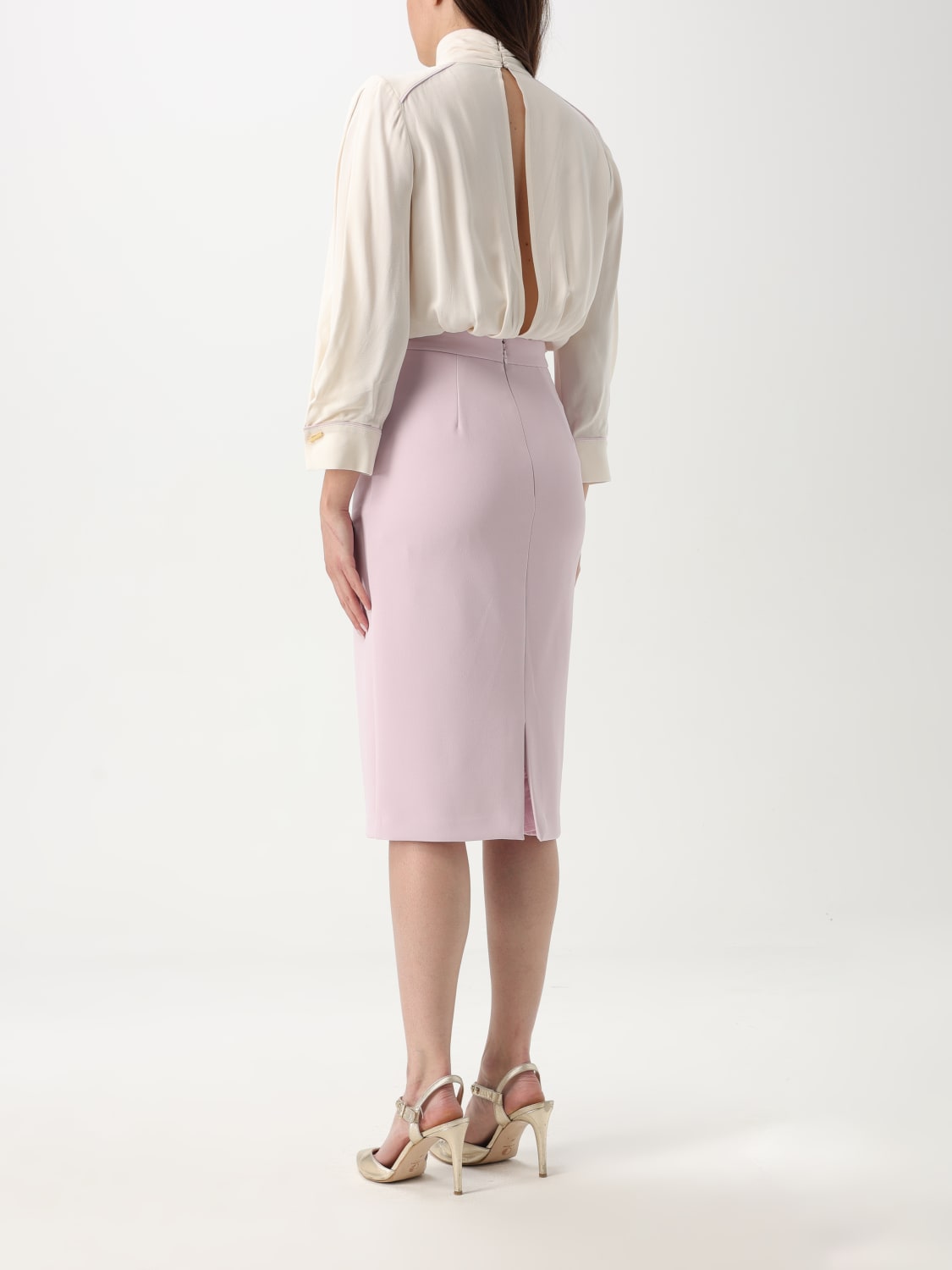 ELISABETTA FRANCHI DRESS: Dress woman Elisabetta Franchi, Butter - Img 2