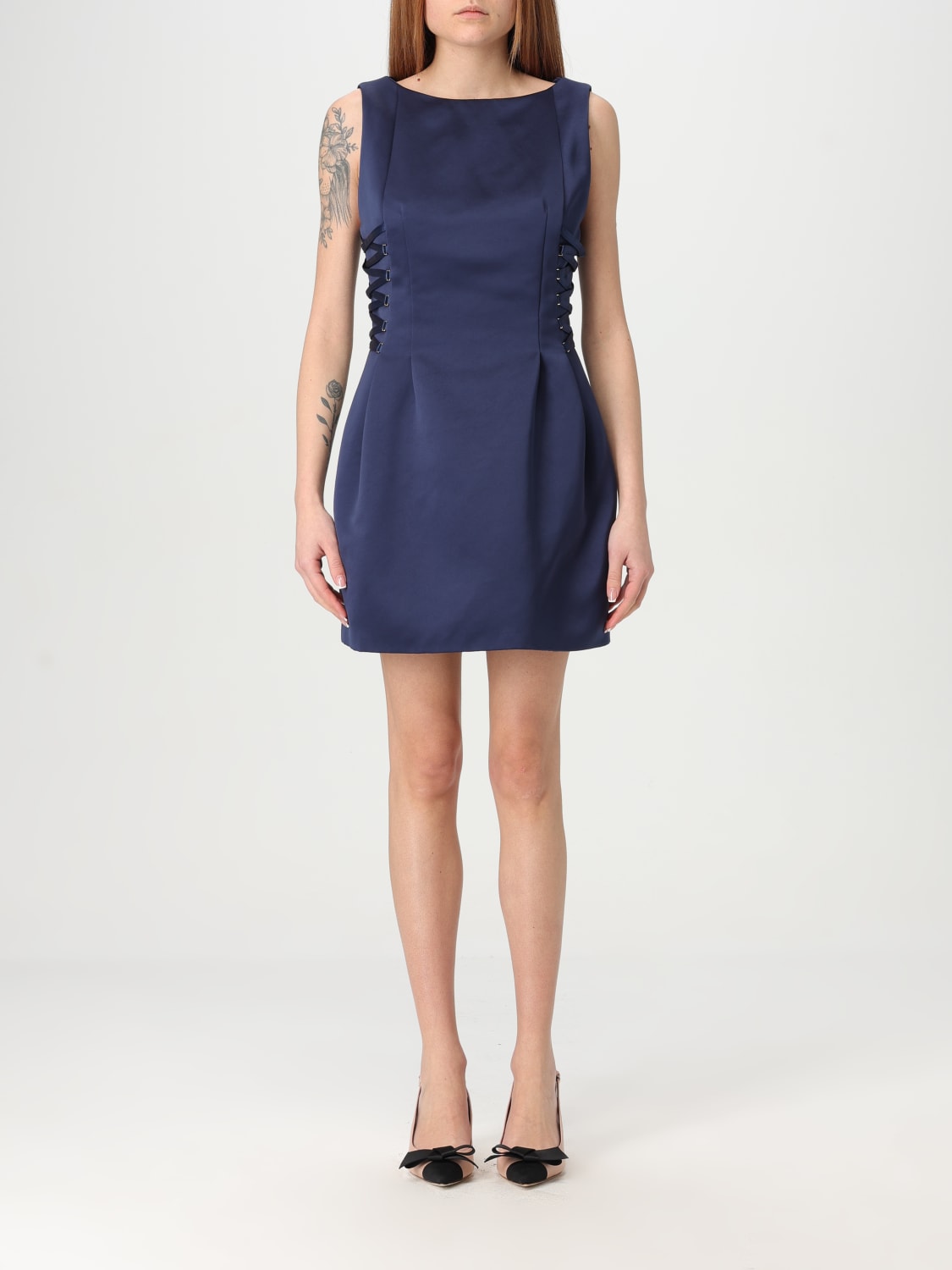ELISABETTA FRANCHI VESTIDO: Vestido mujer Elisabetta Franchi, Azul Oscuro - Img 1