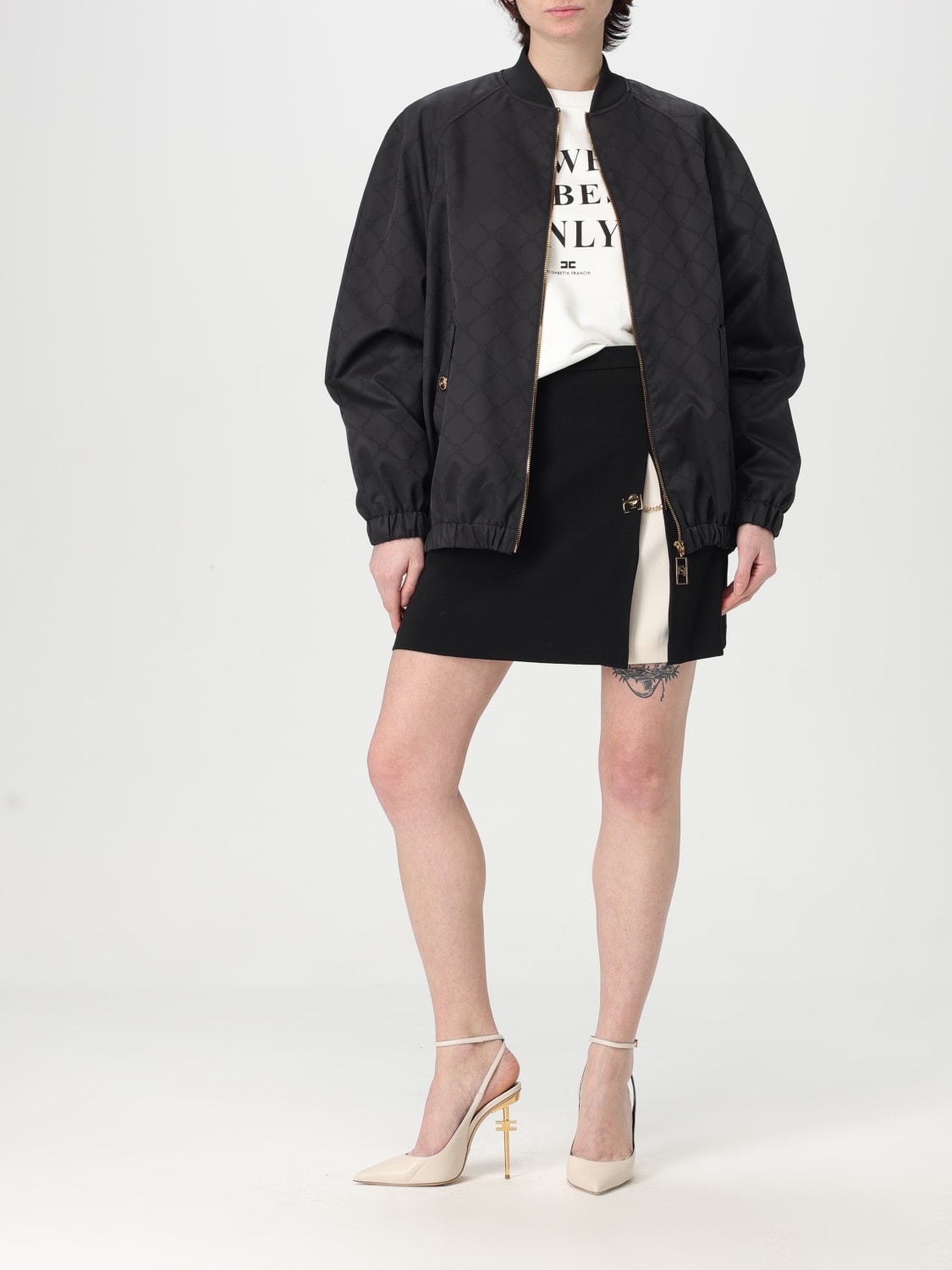 ELISABETTA FRANCHI: Skirt woman - Black 1 | Elisabetta