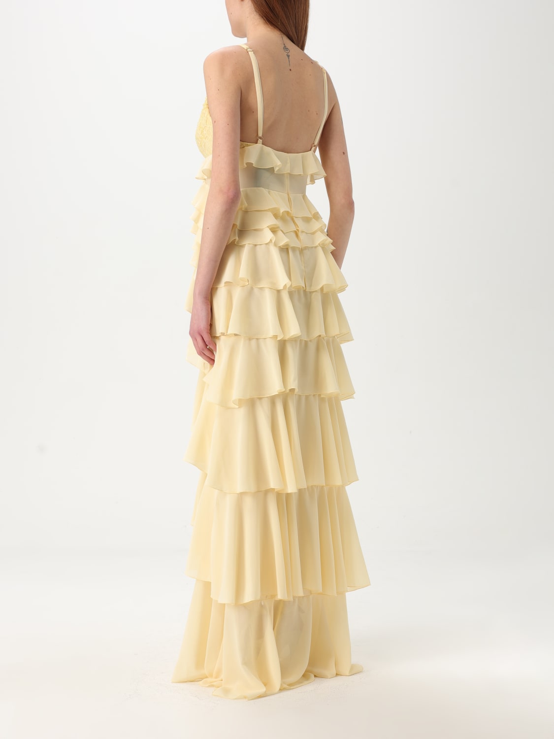 ワンピース ELISABETTA FRANCHI Woman Dress Yellow Cream AB769 193 ELISABETTA FRANCHI: Dress woman - Yellow Cream | Elisabetta