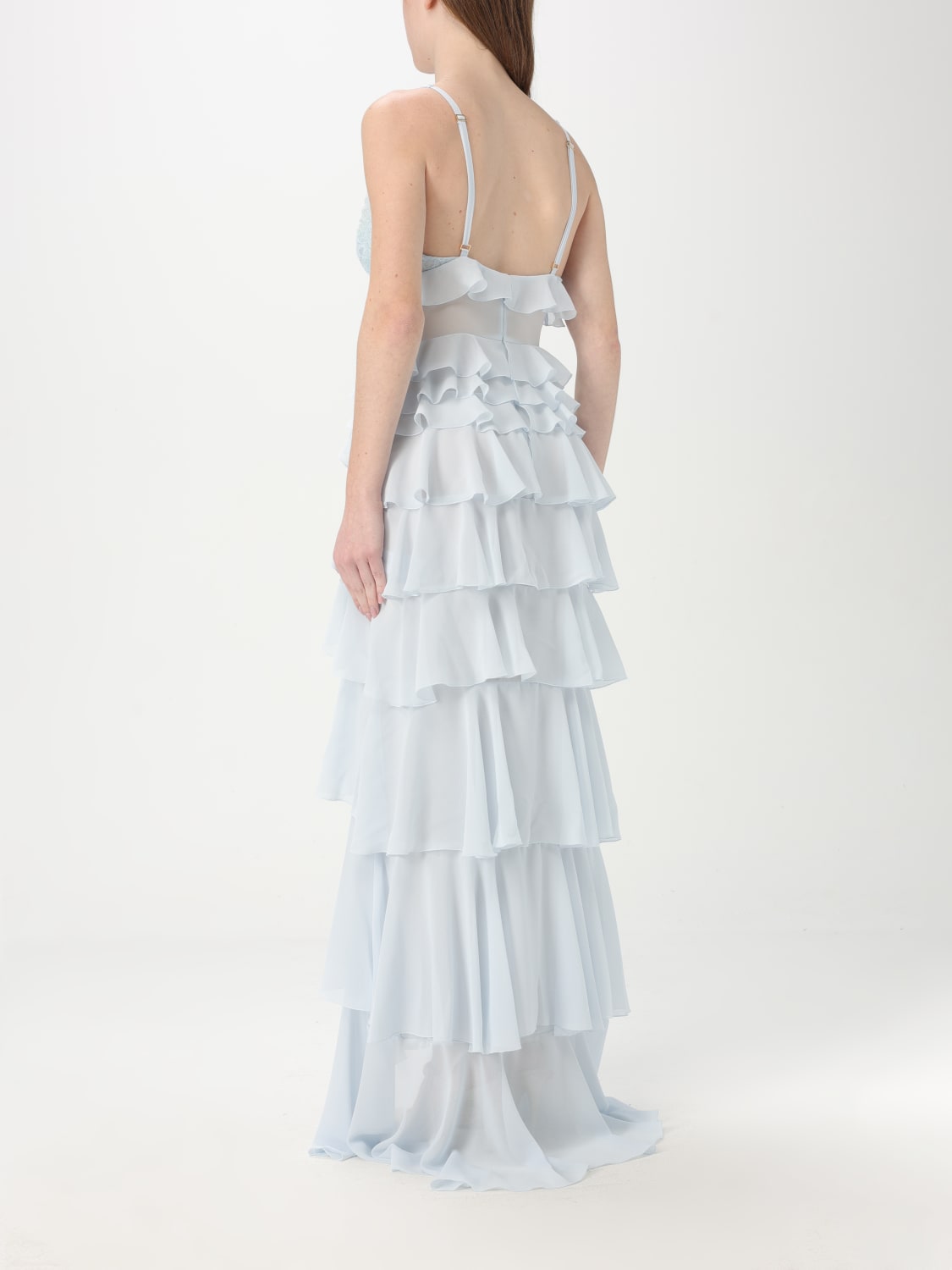 ELISABETTA FRANCHI: Dress woman - Gnawed Blue | Elisabetta