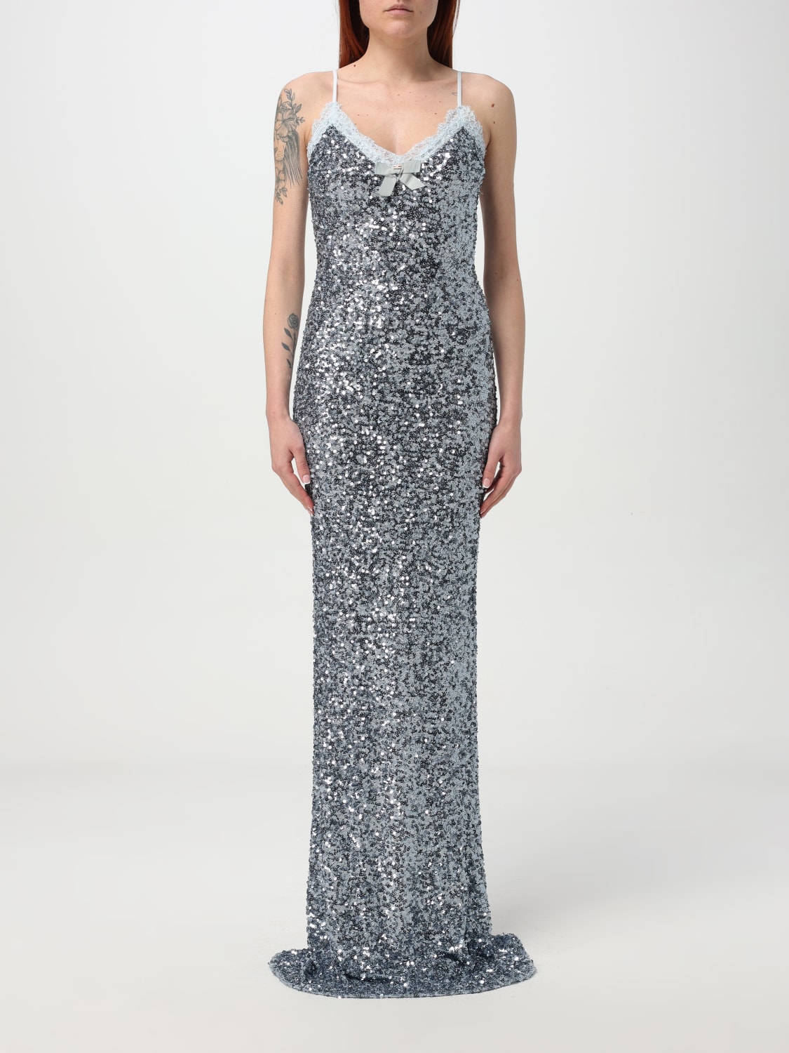 ワンピース ELISABETTA FRANCHI Woman Dress Gnawed Blue ABR21 A28 ELISABETTA FRANCHI: Dress woman - Gnawed Blue | Elisabetta