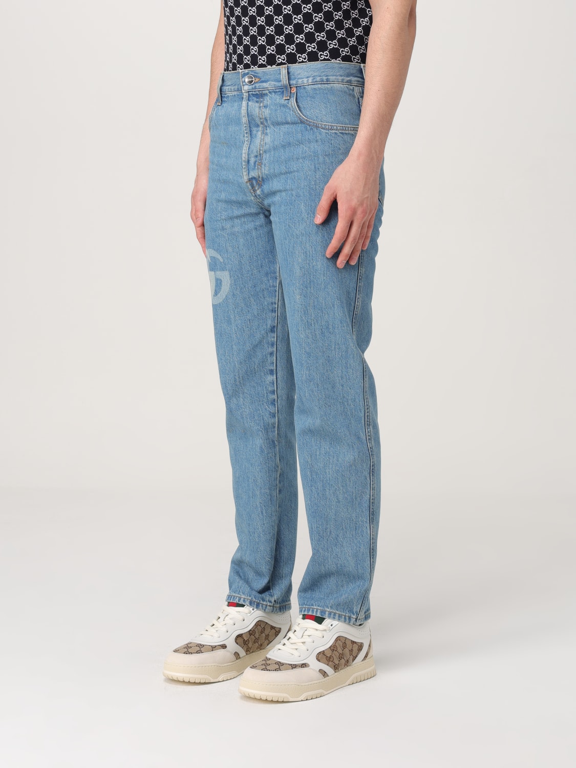 GUCCI JEANS: Jeans men Gucci, Denim - Img 4