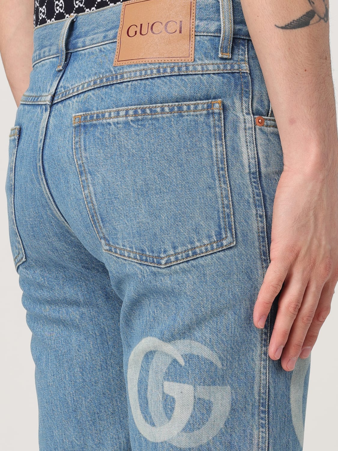 GUCCI JEANS: Jeans men Gucci, Denim - Img 5