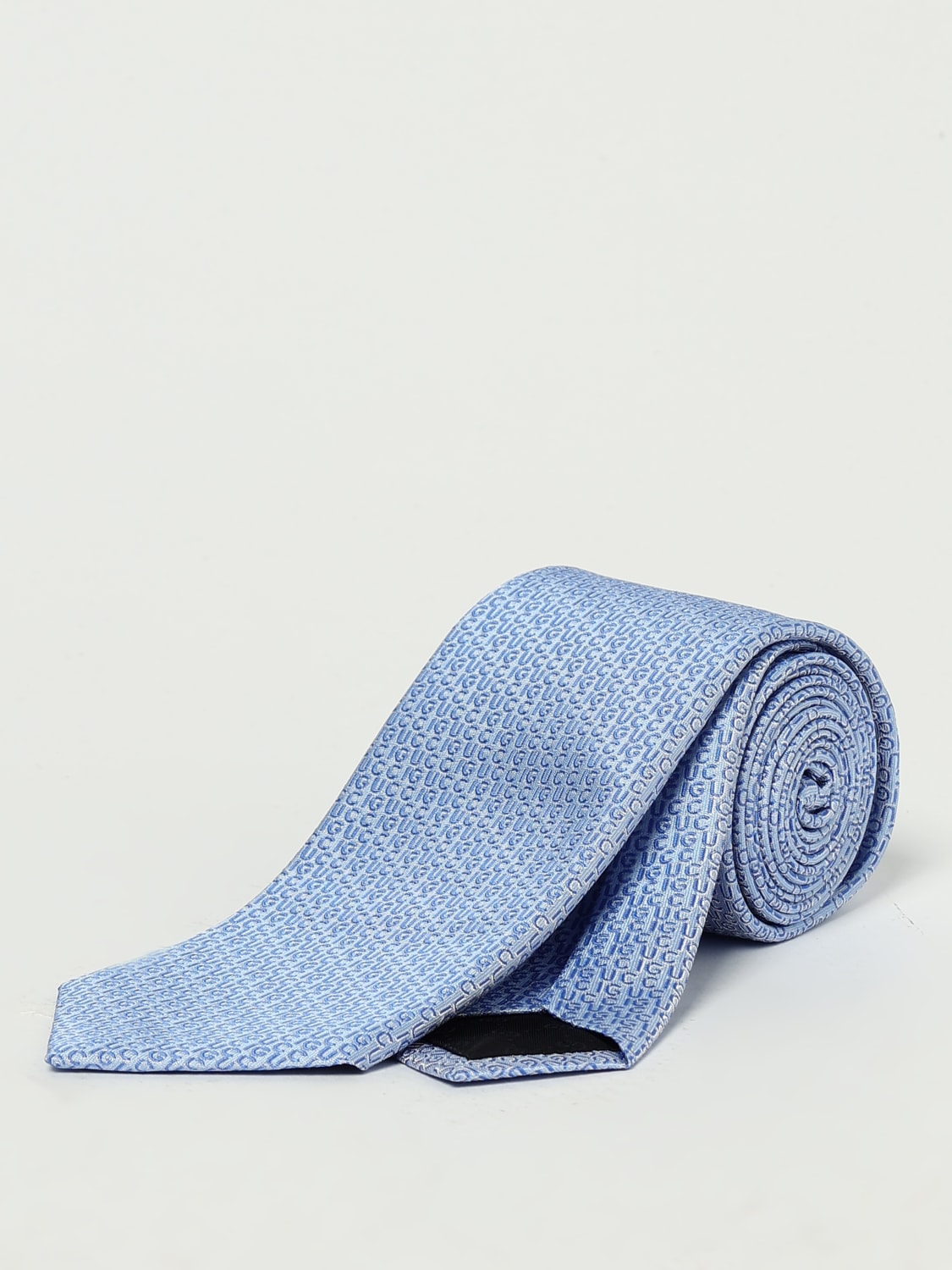 GUCCI TIE: Tie men Gucci, Gnawed Blue - Img 1