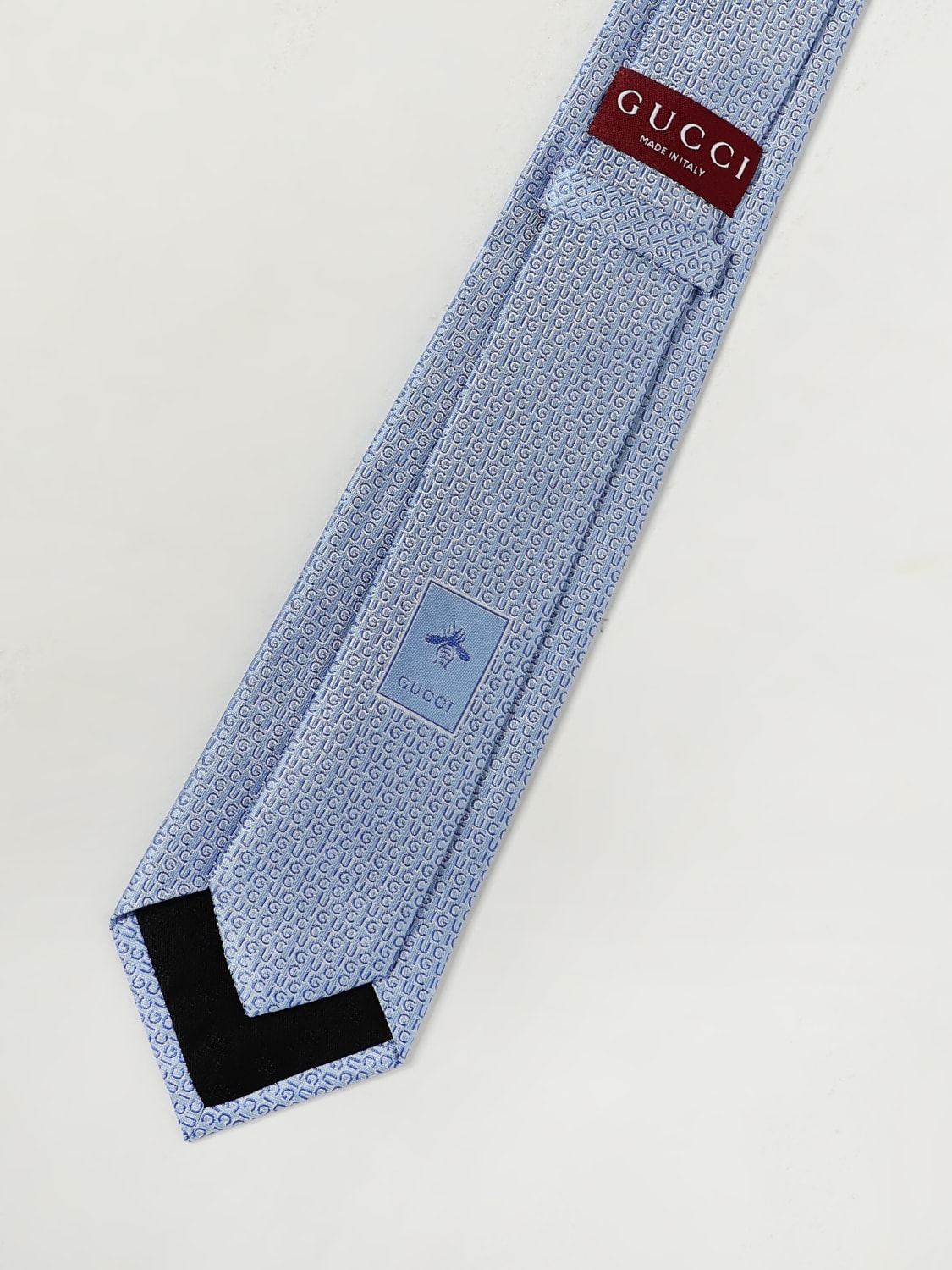GUCCI TIE: Tie men Gucci, Gnawed Blue - Img 2