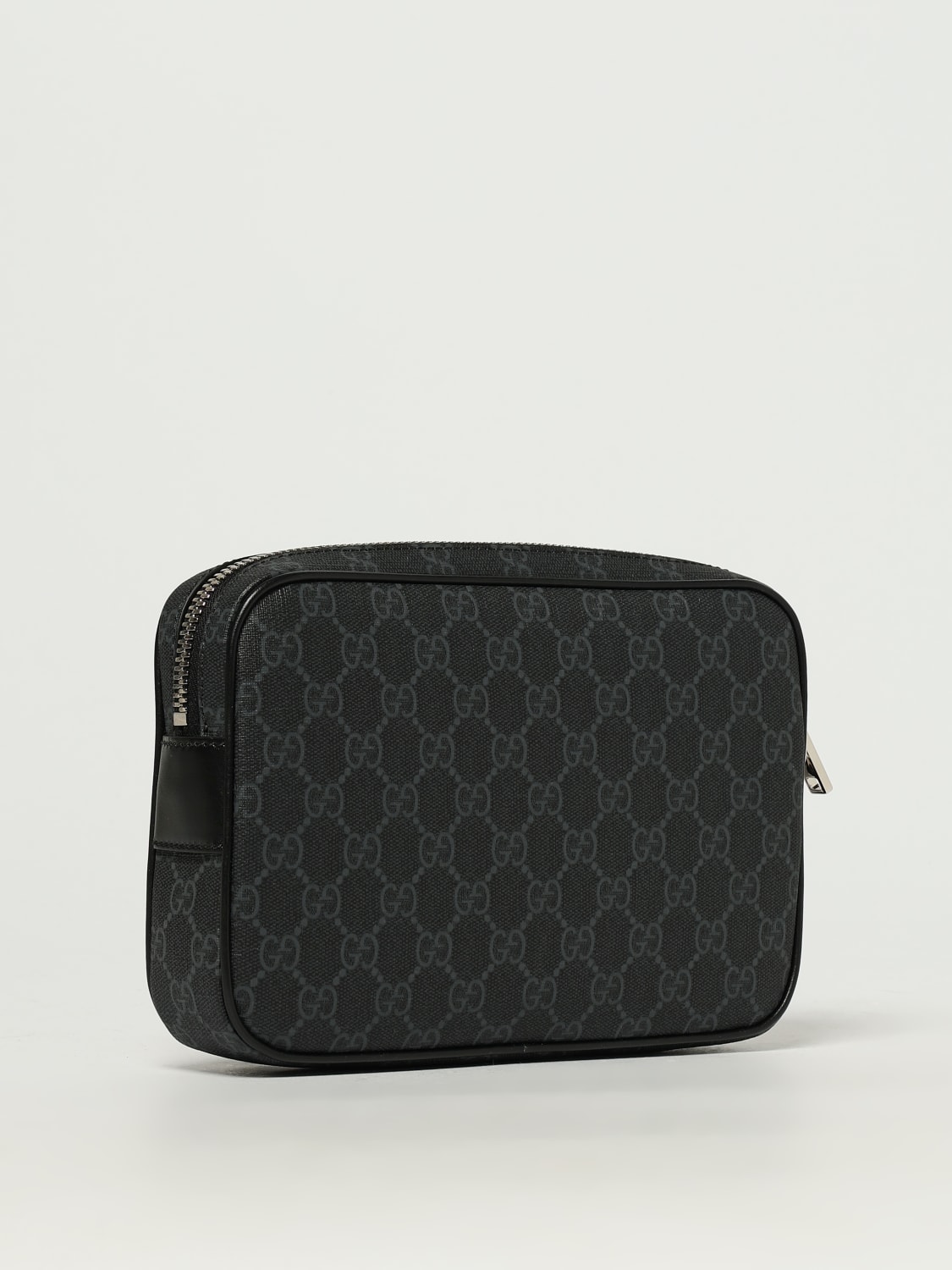 GUCCI PORTADOCUMENTI: Pouch Gucci in tessuto GG Supreme , Nero - Img 3