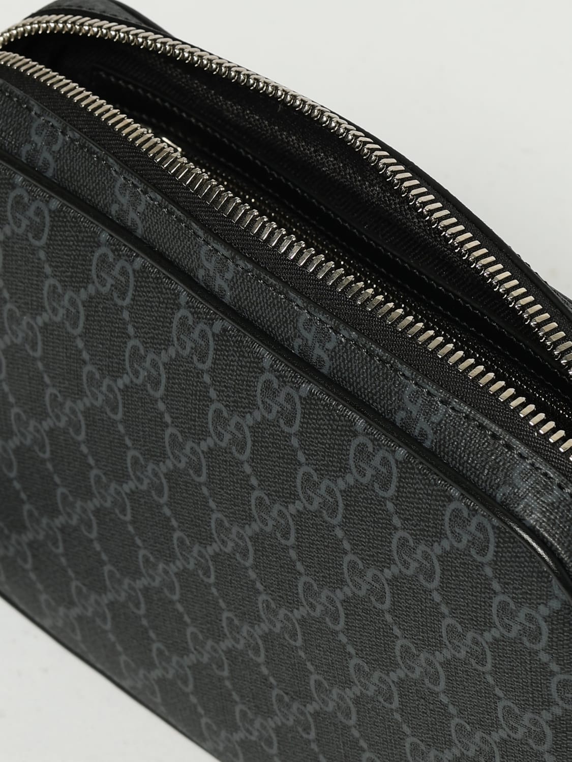 GUCCI PORTADOCUMENTI: Pouch Gucci in tessuto GG Supreme , Nero - Img 5