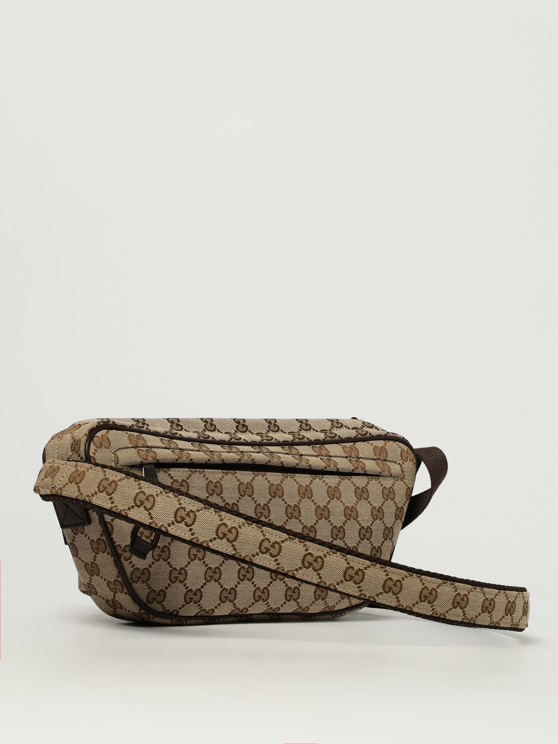 GUCCI MARSUPIO: Marsupio Gucci in misto cotone con monogram GG jacquard , Beige - Img 3