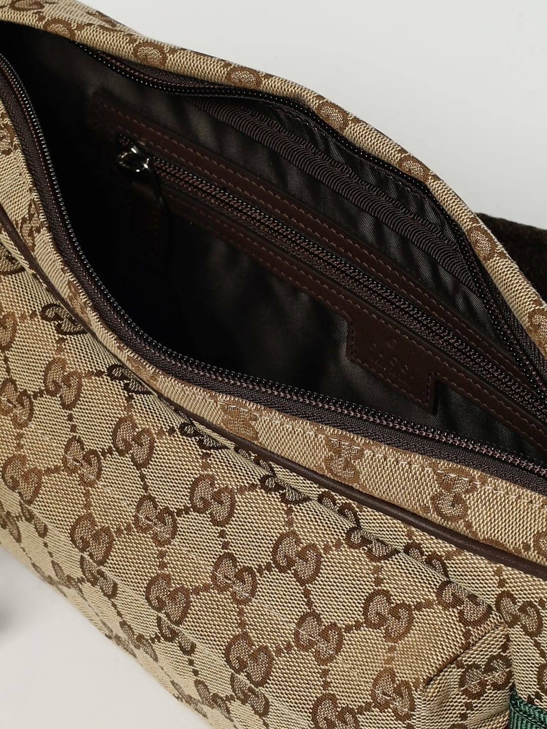 GUCCI MARSUPIO: Marsupio Gucci in misto cotone con monogram GG jacquard , Beige - Img 5