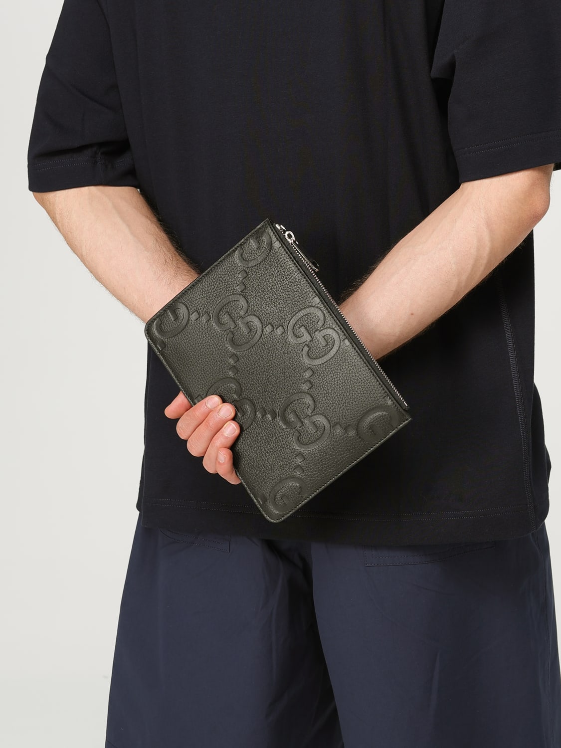 GUCCI BRIEFCASE: Gucci men's clutch, Black - Img 2