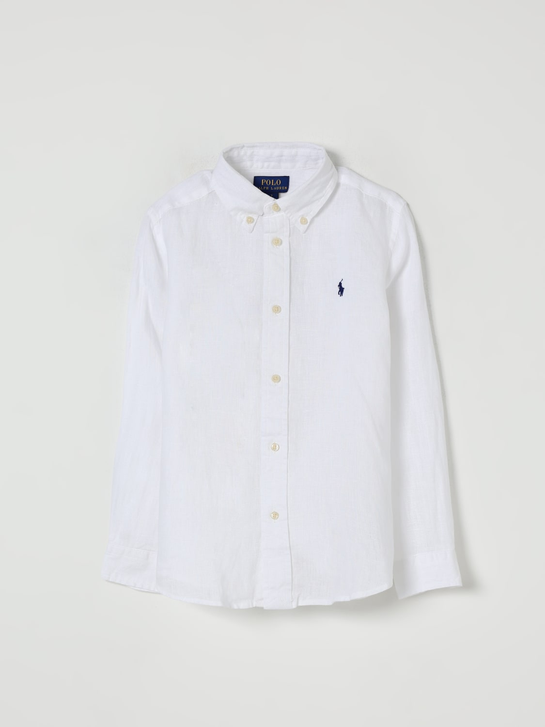 POLO RALPH LAUREN SHIRT: Shirt kids Polo Ralph Lauren, White - Img 1