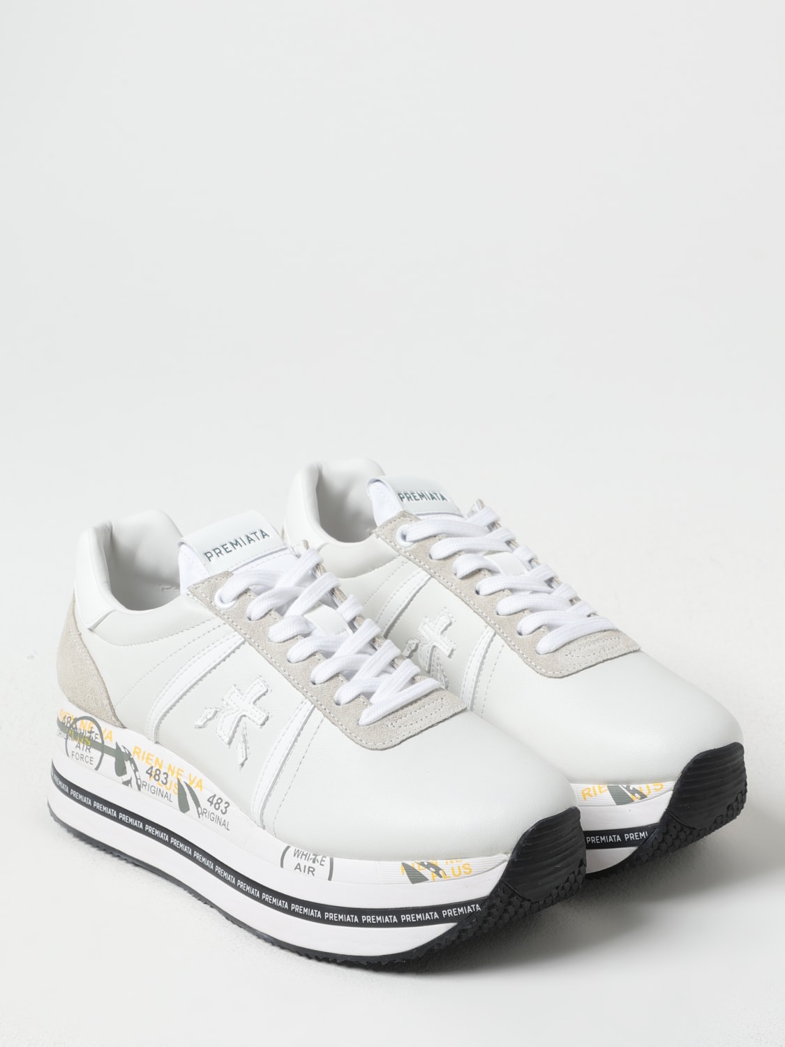 スニーカー PREMIATA Women Sneakers BELLE7447 White Sneakers Premiata Belle 7447