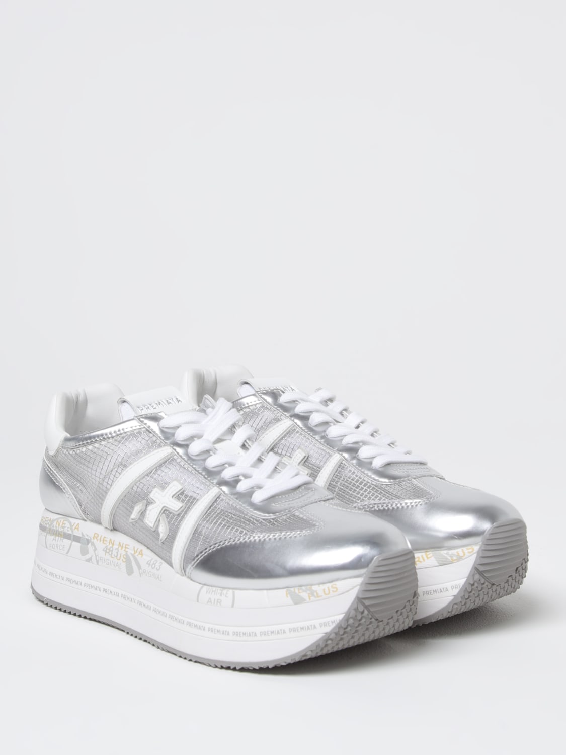 スニーカー PREMIATA Women Sneakers 415150 BETH SILVER Premiata Beth Sneakers - Silver | Garmentory
