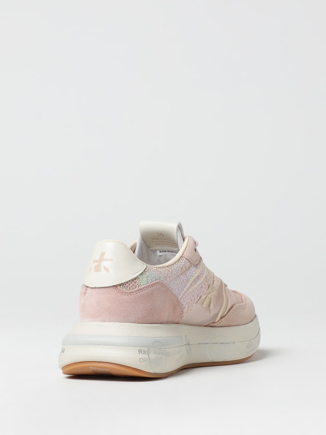 スニーカー PREMIATA Women Sneakers CASSIE 7472 Pink Premiata Cassie7472 Pink Suede Platform Sneakers | Balardi