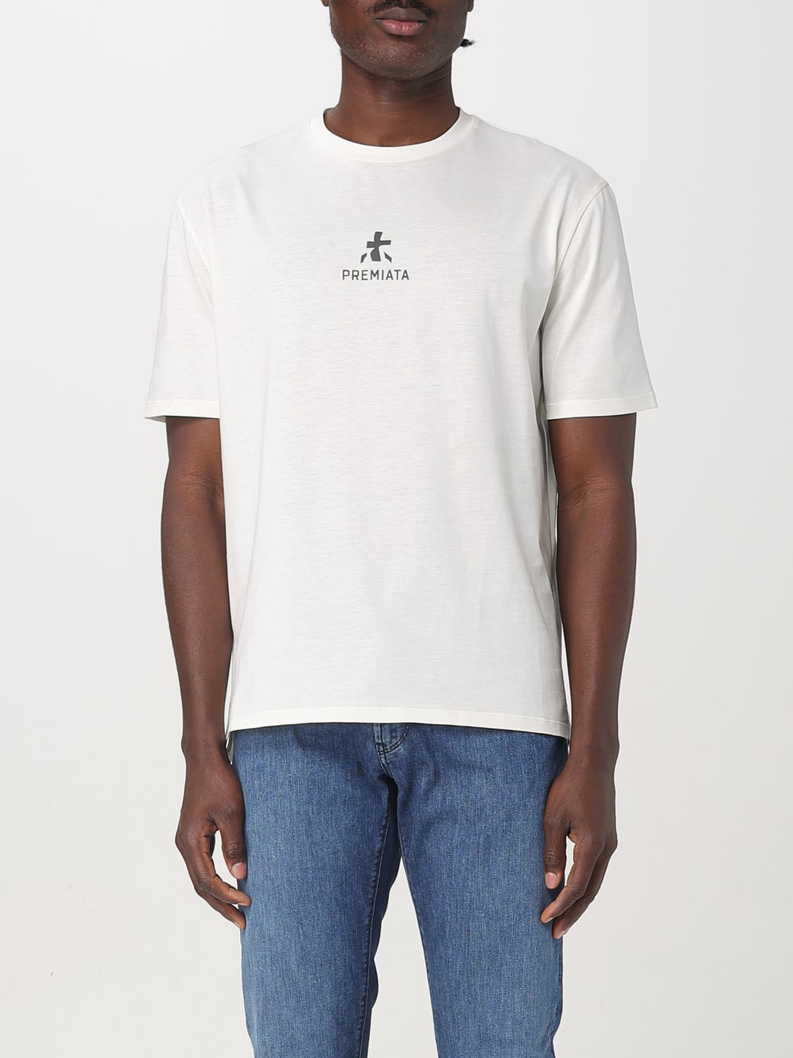 Tシャツ・カットソー PREMIATA SS25 Cotton jersey T-shirt (PA1017 WHITE) PREMIATA: T-shirt men - White | Premiata t-shirt PA1017