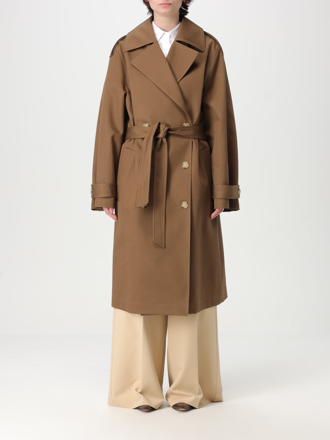 コート BOSS Woman Coat Brown 50530540 249 BOSS: Coat woman - Brown | Boss jacket 50530540 online at