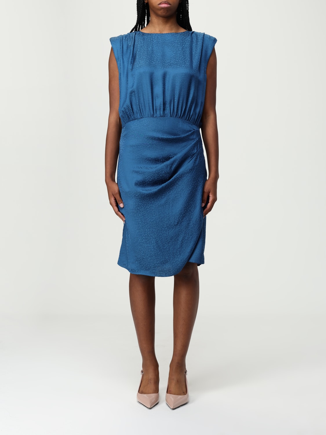 ワンピース BOSS Woman Dress Teal 50530955 400 BOSS: Dress woman - Teal | Boss dress 50530955 online at