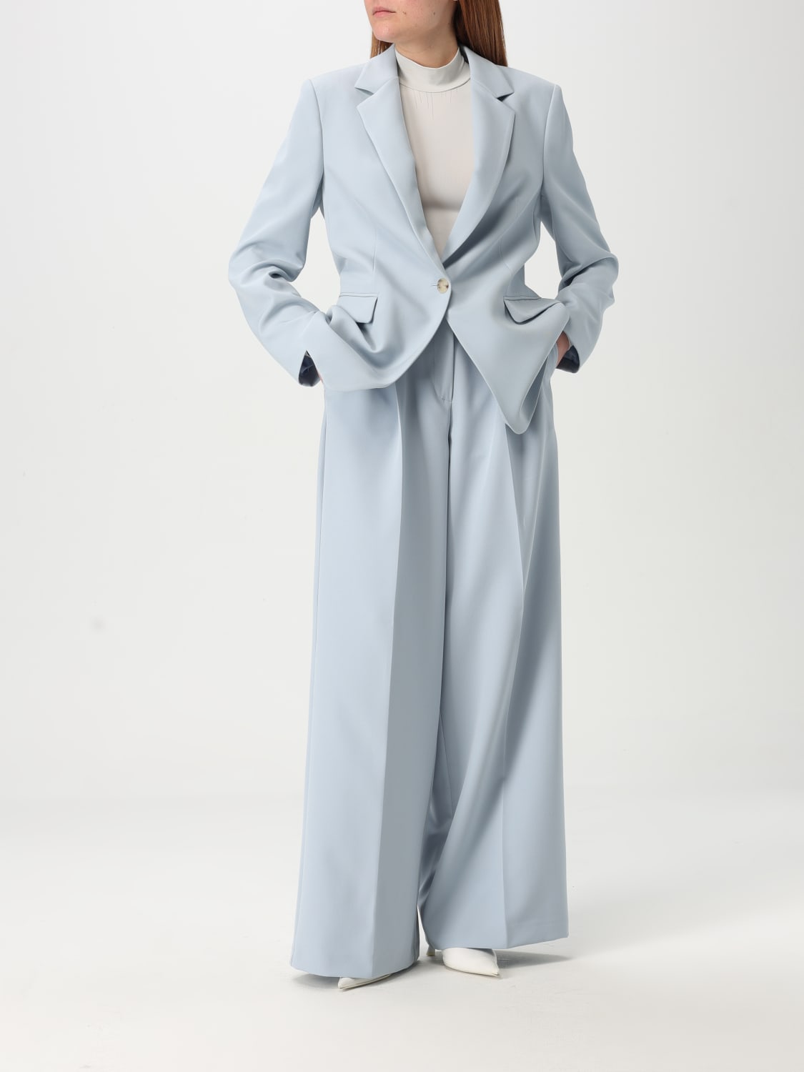 アウターその他 BOSS Woman Blazer Gnawed Blue 50535214 421 BOSS: Blazer woman - Gnawed Blue | Boss blazer 50535214