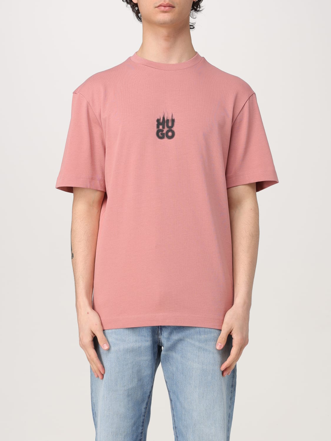 Tシャツ・カットソー HUGO Men T-shirt Pink 50530434 695 HUGO: T-shirt men - Pink | Hugo t-shirt 50530434 online at