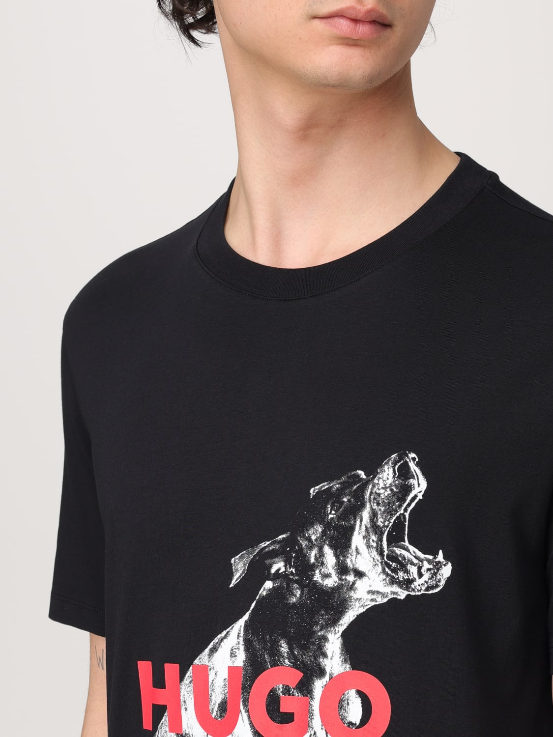 Tシャツ・カットソー HUGO Men T-shirt Black 1 50530607 002 HUGO: T-shirt men - Black 1 | Hugo t-shirt 50530607 online