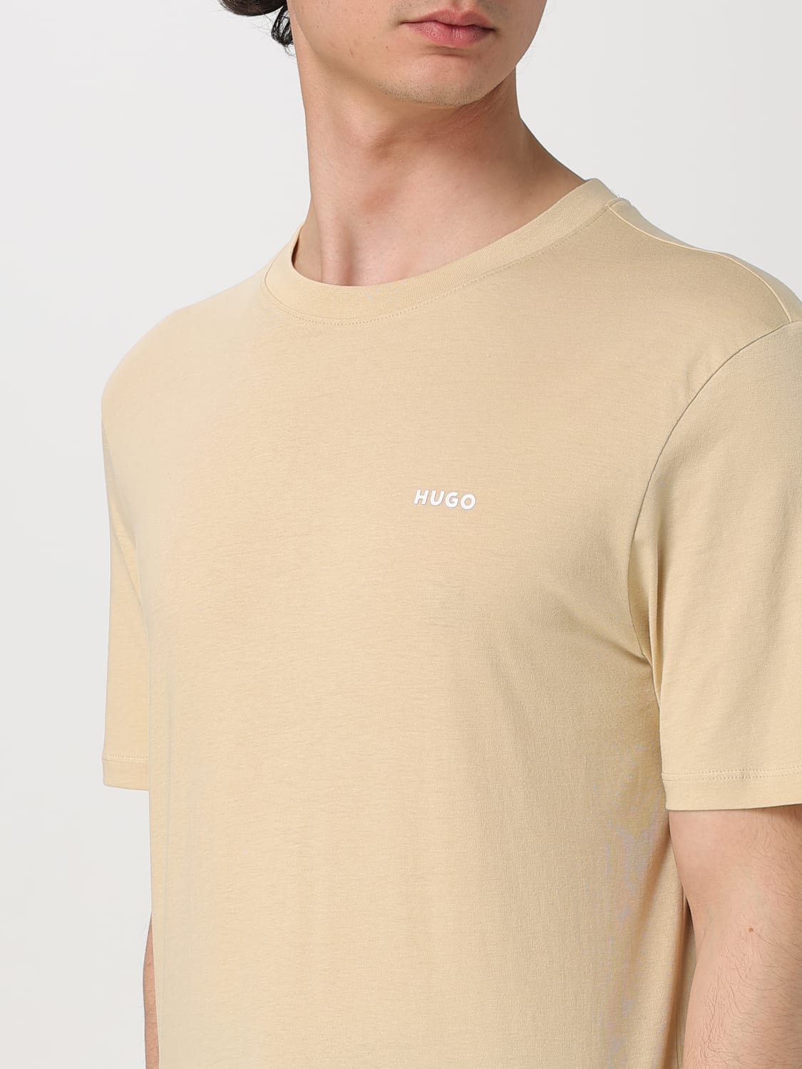 HUGO T-SHIRT: T-shirt men Hugo, Beige - Img 3