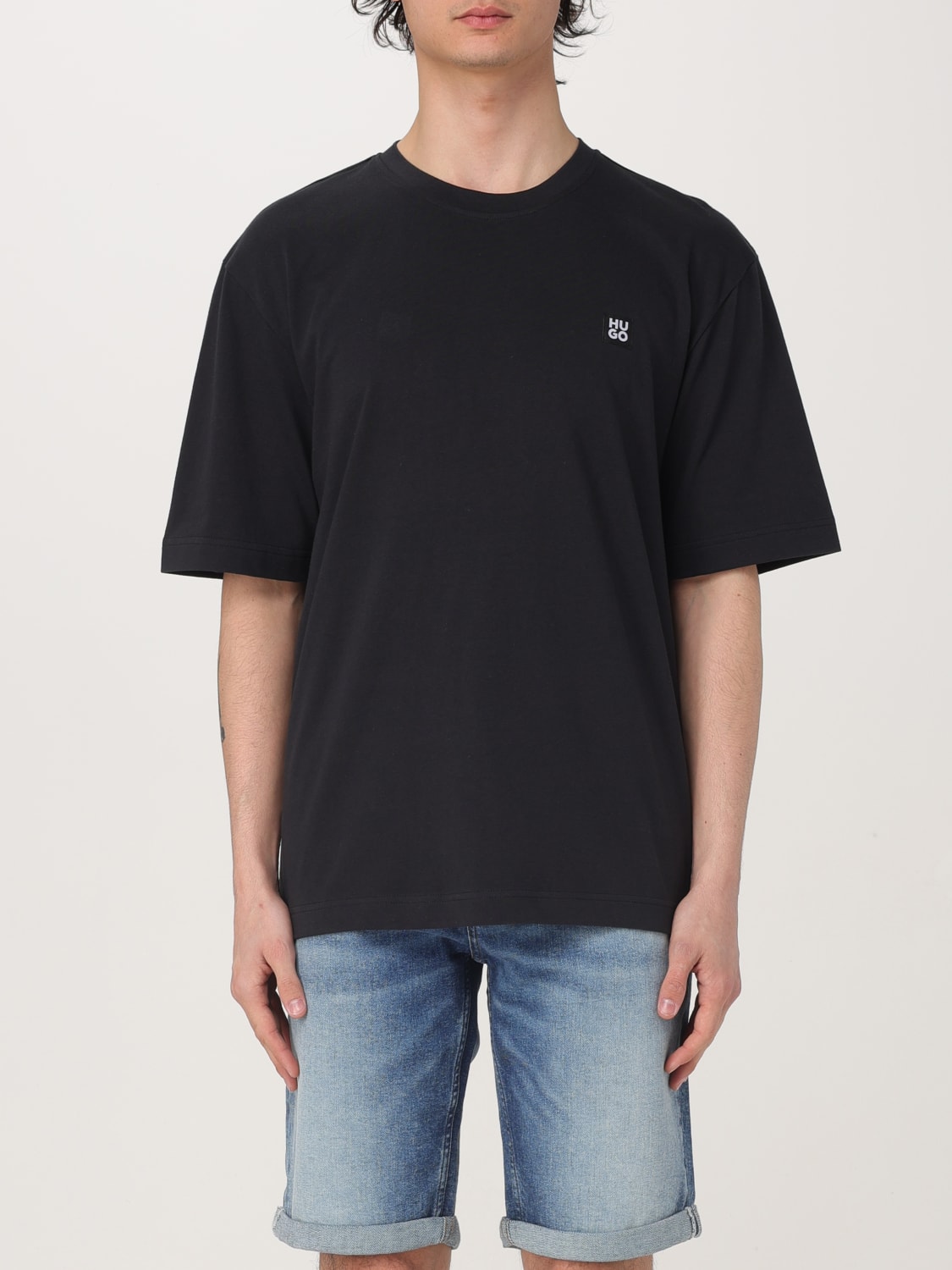 HUGO Tシャツ: Tシャツ メンズ Hugo, ブラック - Img 1