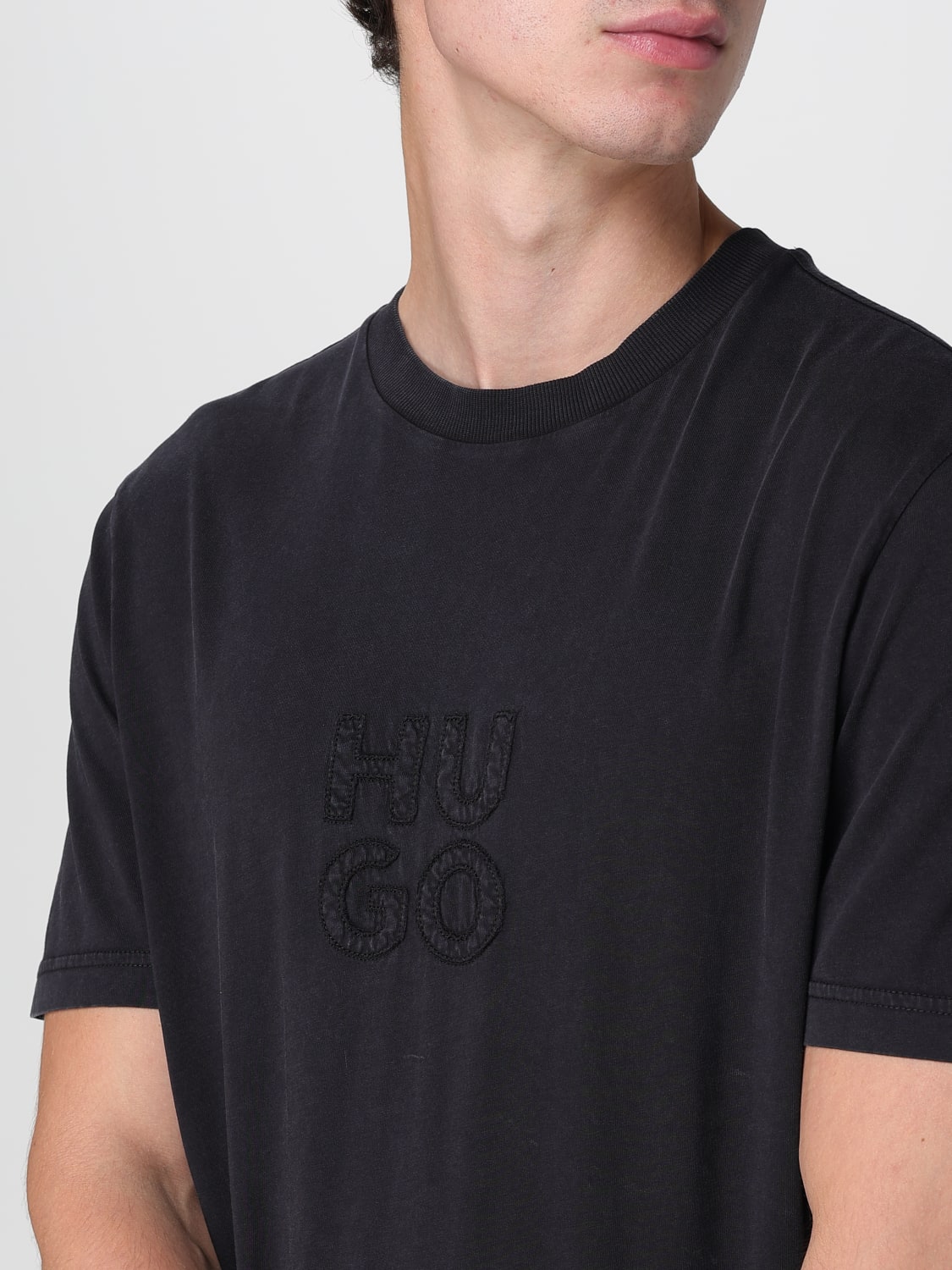 Tシャツ・カットソー HUGO Men T-shirt Black 50535284 001 Hugo Outlet: T-shirt men - Black | Hugo t-shirt 50535284