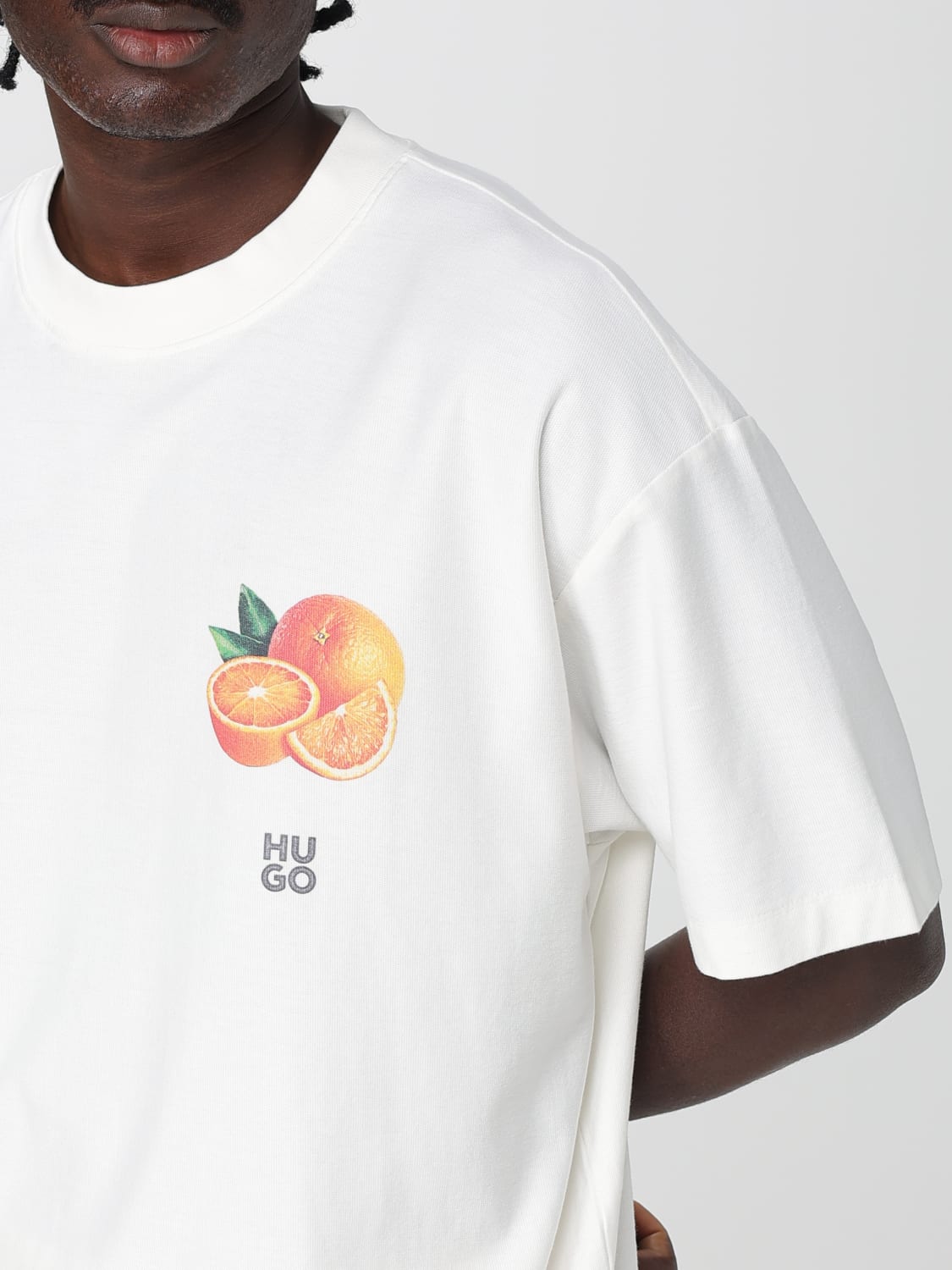 HUGO T-SHIRT: T-shirt men Hugo, Natural - Img 4