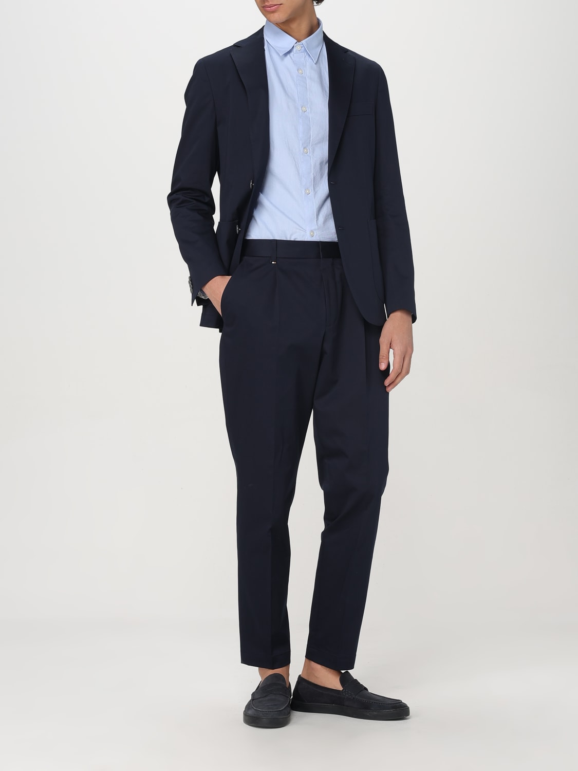 BOSS PANTALONI: Pantalone classico Boss in gabardine di lana , Blue - Img 2