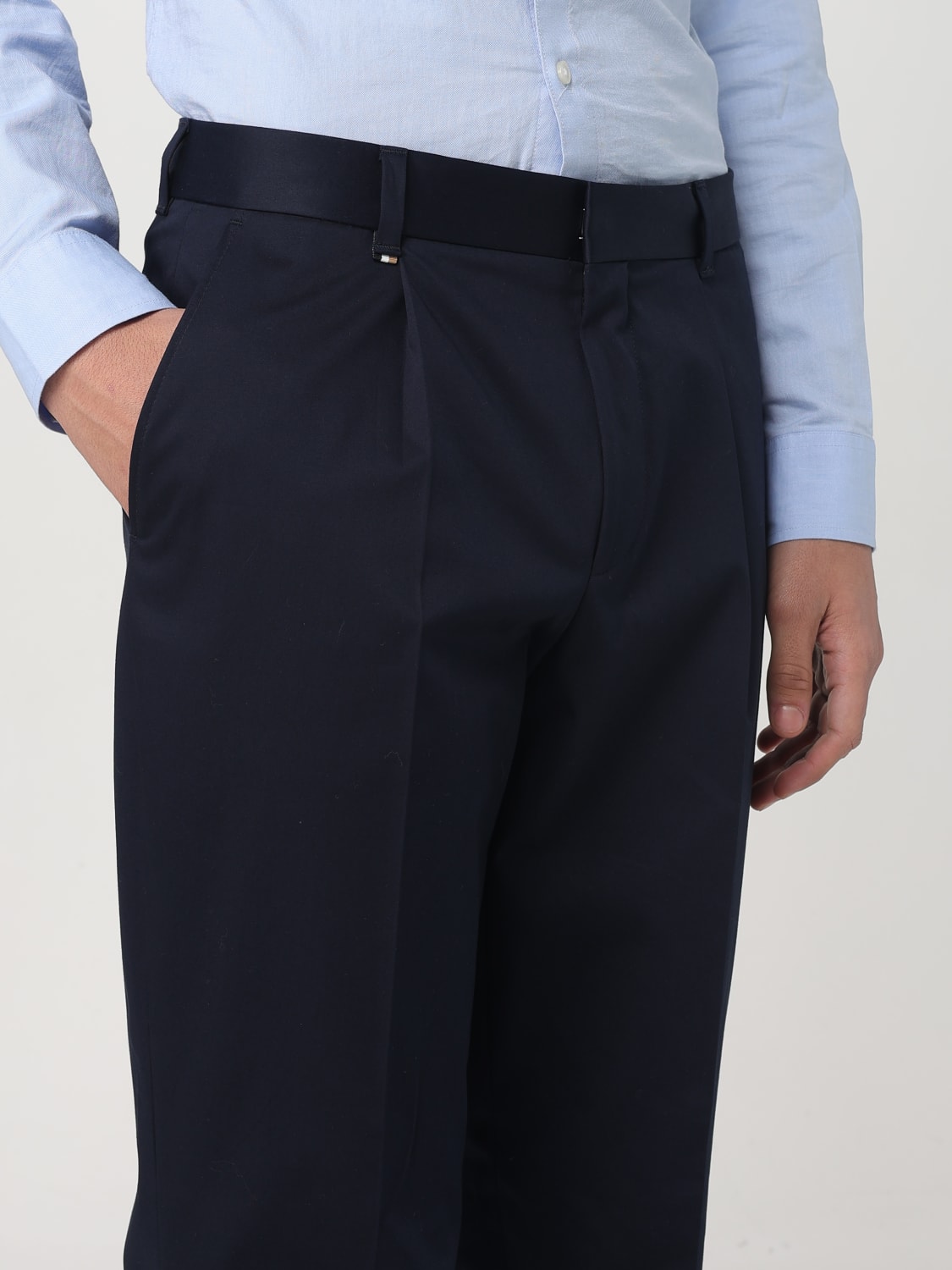 BOSS PANTALONI: Pantalone classico Boss in gabardine di lana , Blue - Img 4