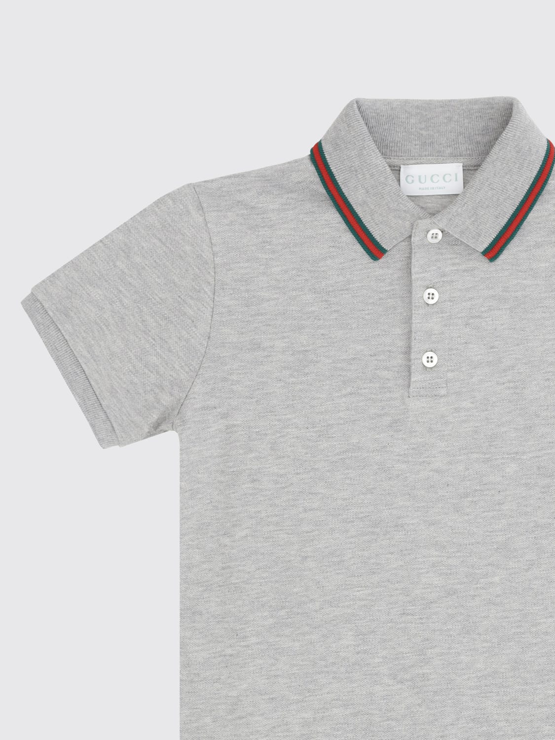GUCCI POLO: Polo kinder Gucci, Grau - Img 3