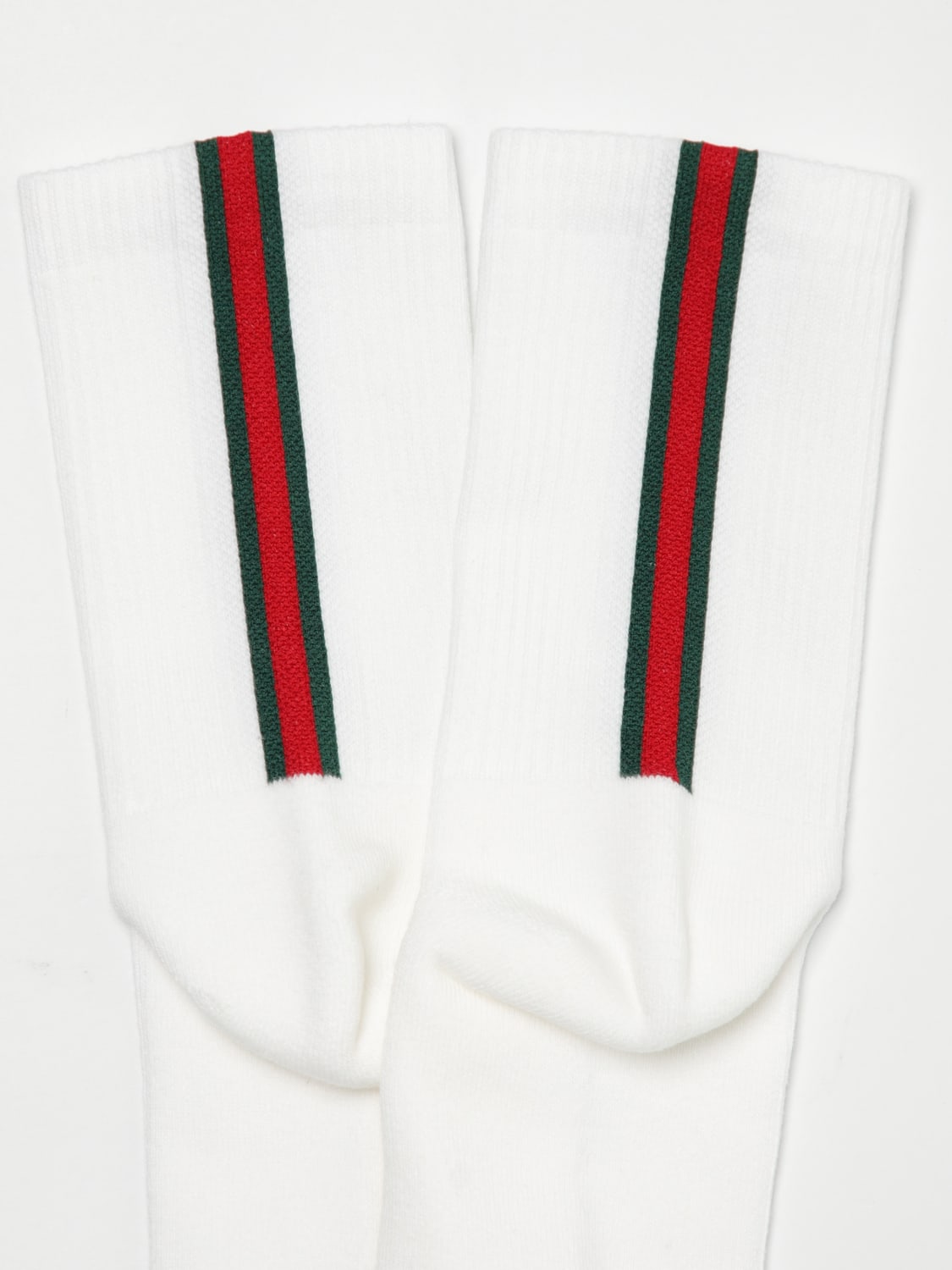 GUCCI CALZE: Calze Web Gucci in cotone stretch , Bianco - Img 2