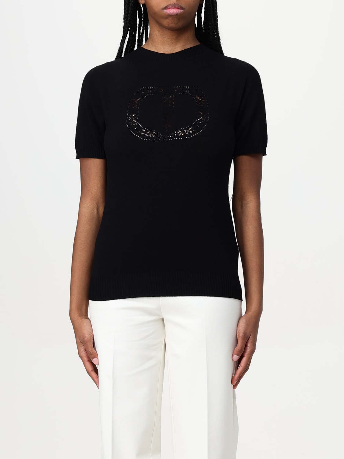 TWINSET SWEATER: Sweater woman Twinset, Black - Img 1